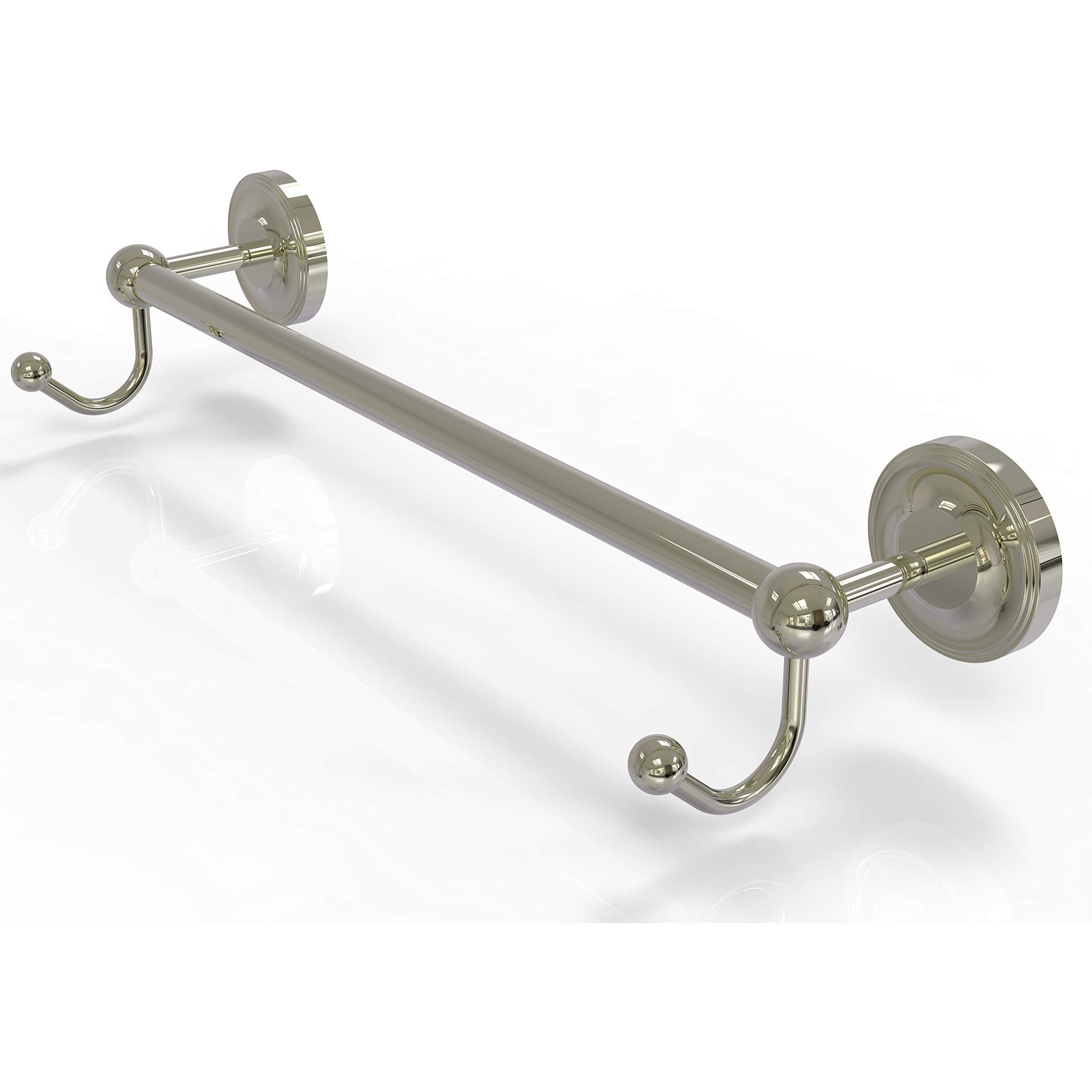 Allied Brass PR-41-18-HK Prestige Regal Collection 18 Inch Integrated Hooks Towel Bar, 18 , Polished Nickel