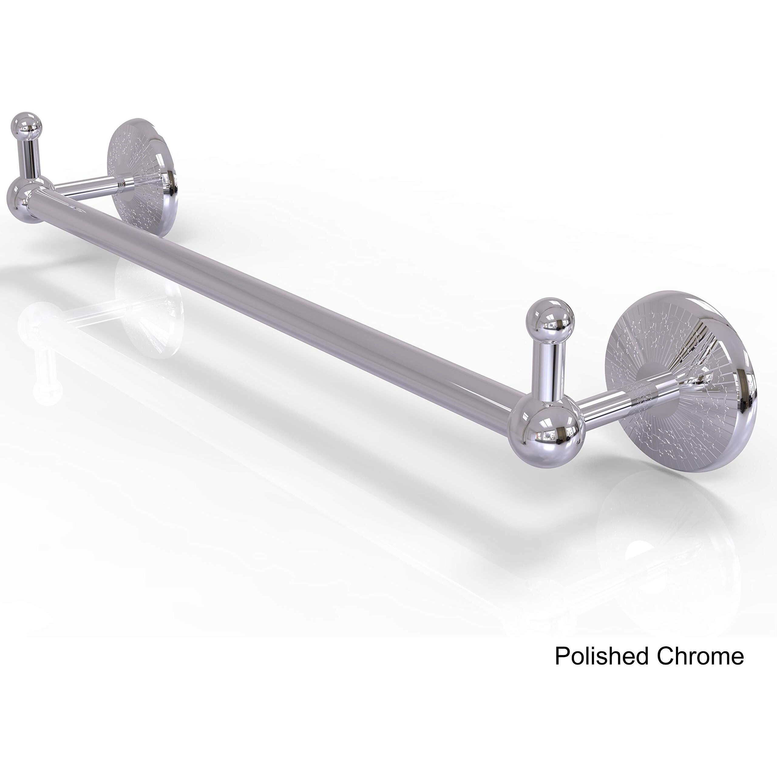 Allied Brass PMC-41-24-PEG Prestige Monte Carlo Collection 24 Inch Integrated Hooks Towel Bar, 24 , Polished Chrome