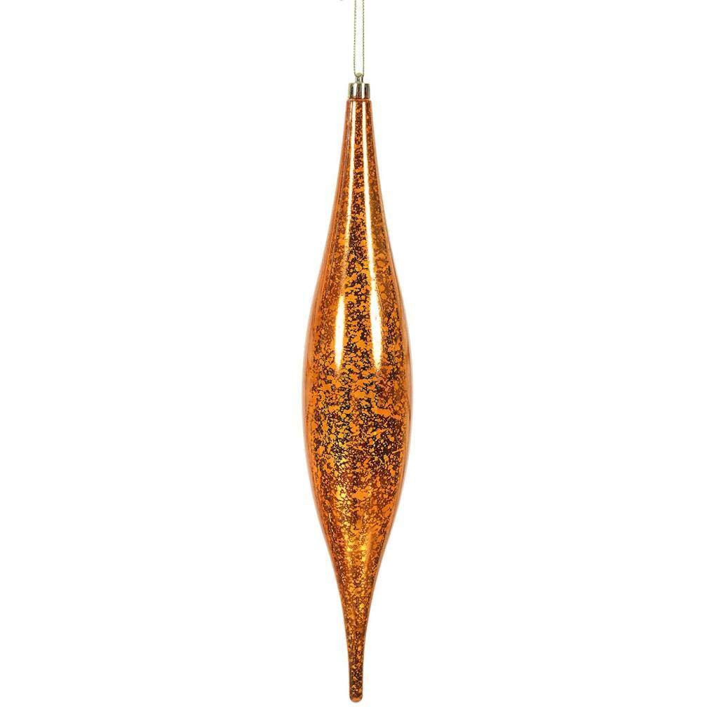 Vickerman 479087-13  Burnished Orange Mercury Finish Rain Drop Christmas Tree Ornament (2 pack) (N176618)