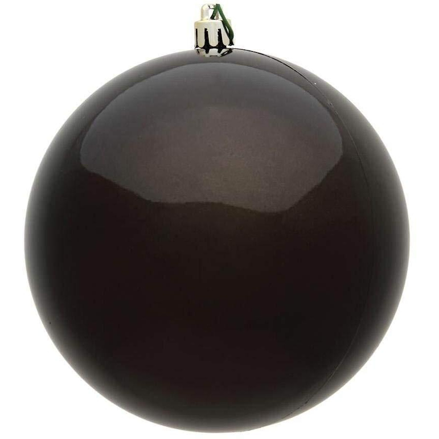 Vickerman 485828-6 Gunmetal Candy Ball Christmas Tree Ornament (4 pack) (N591584DCV)