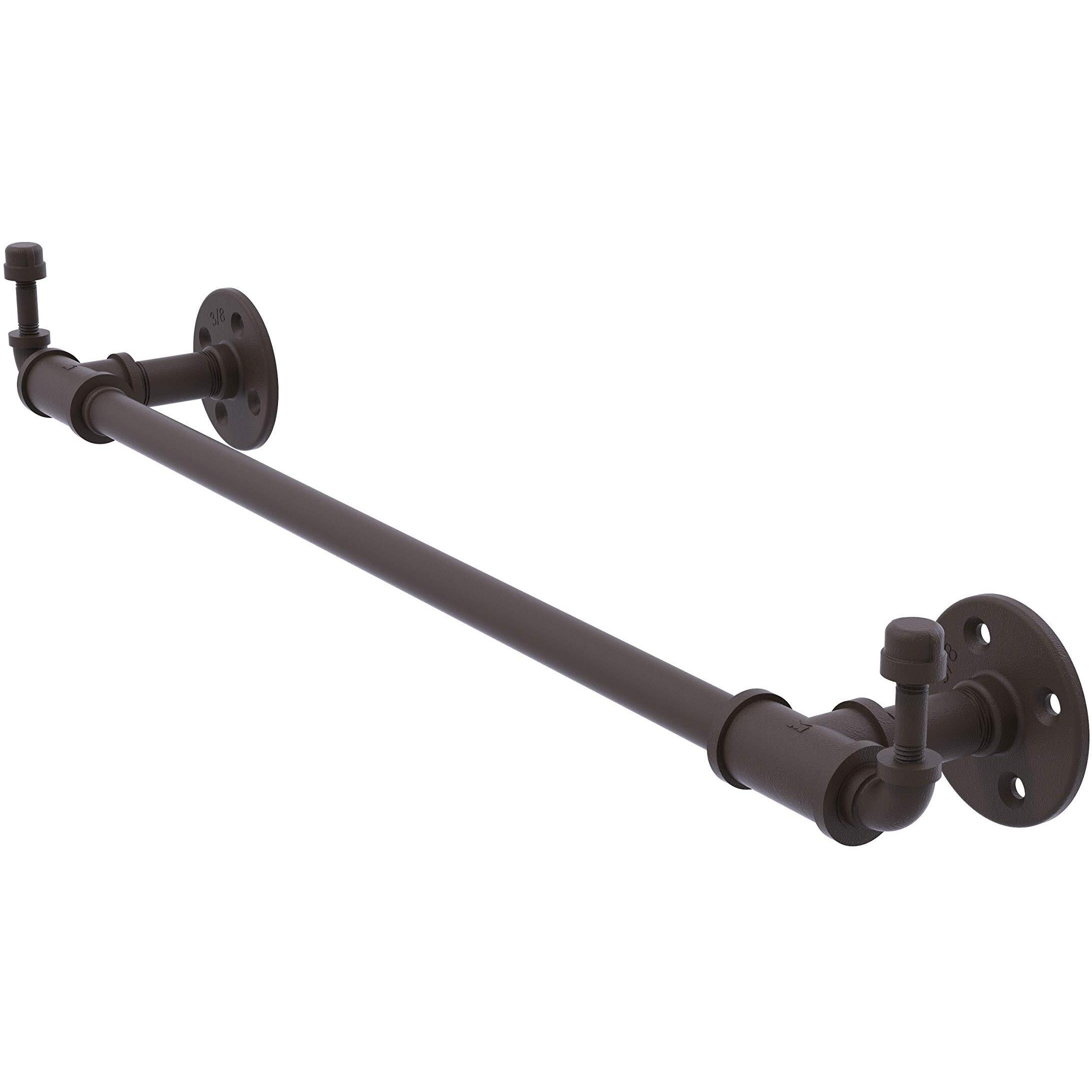 Allied Brass P-250-18-TBHK Pipeline Collection 18 Inch Integrated Hooks Towel Bar, 18 , Oil Rubbed Bronze