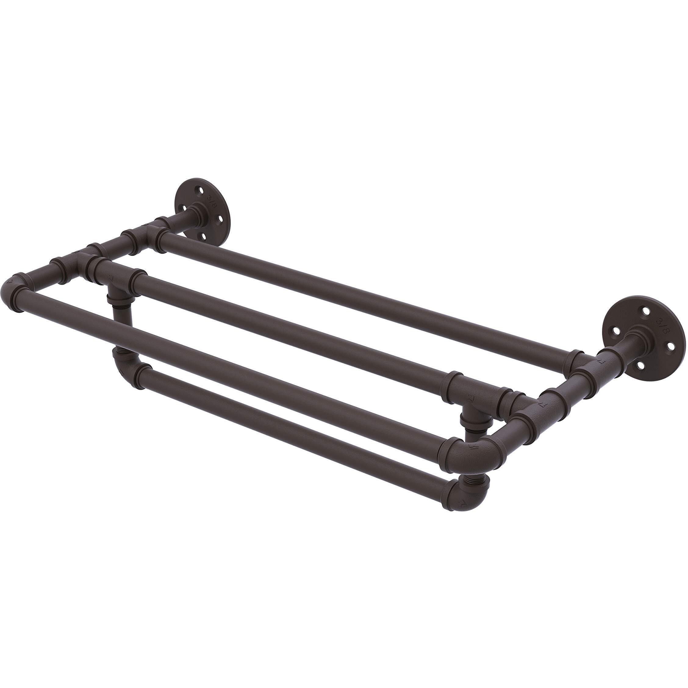 Allied Brass P-240-36-TSTB Pipeline Collection 36 Inch Wall Mounted Bar Towel Shelf, 36 , Oil Rubbed Bronze