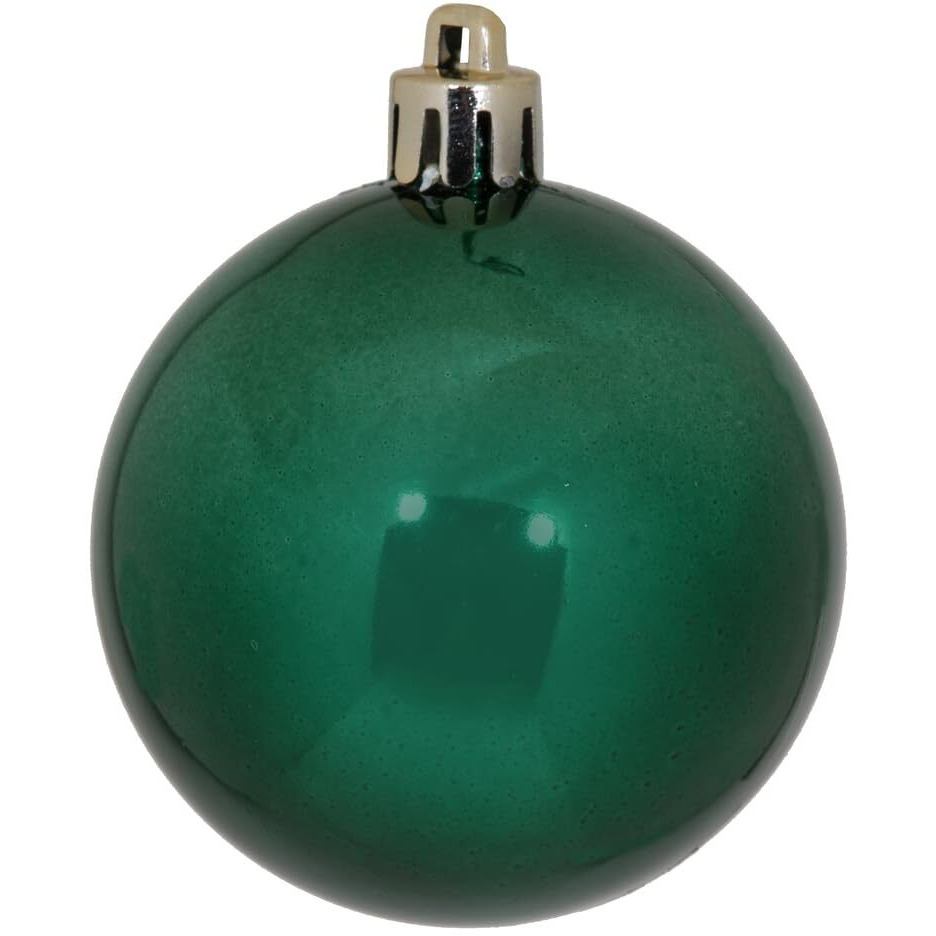 Vickerman 2.4  Midnight Green Shiny UV Treated Ball Christmas Ornament with Drilled and Wired Cap, 24 per Bag