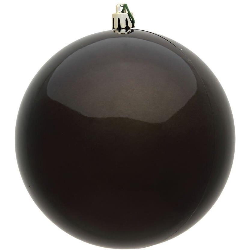 Vickerman 2.4  Gunmetal Shiny Ball Ornament. Includes 24 Ornaments per Pack.