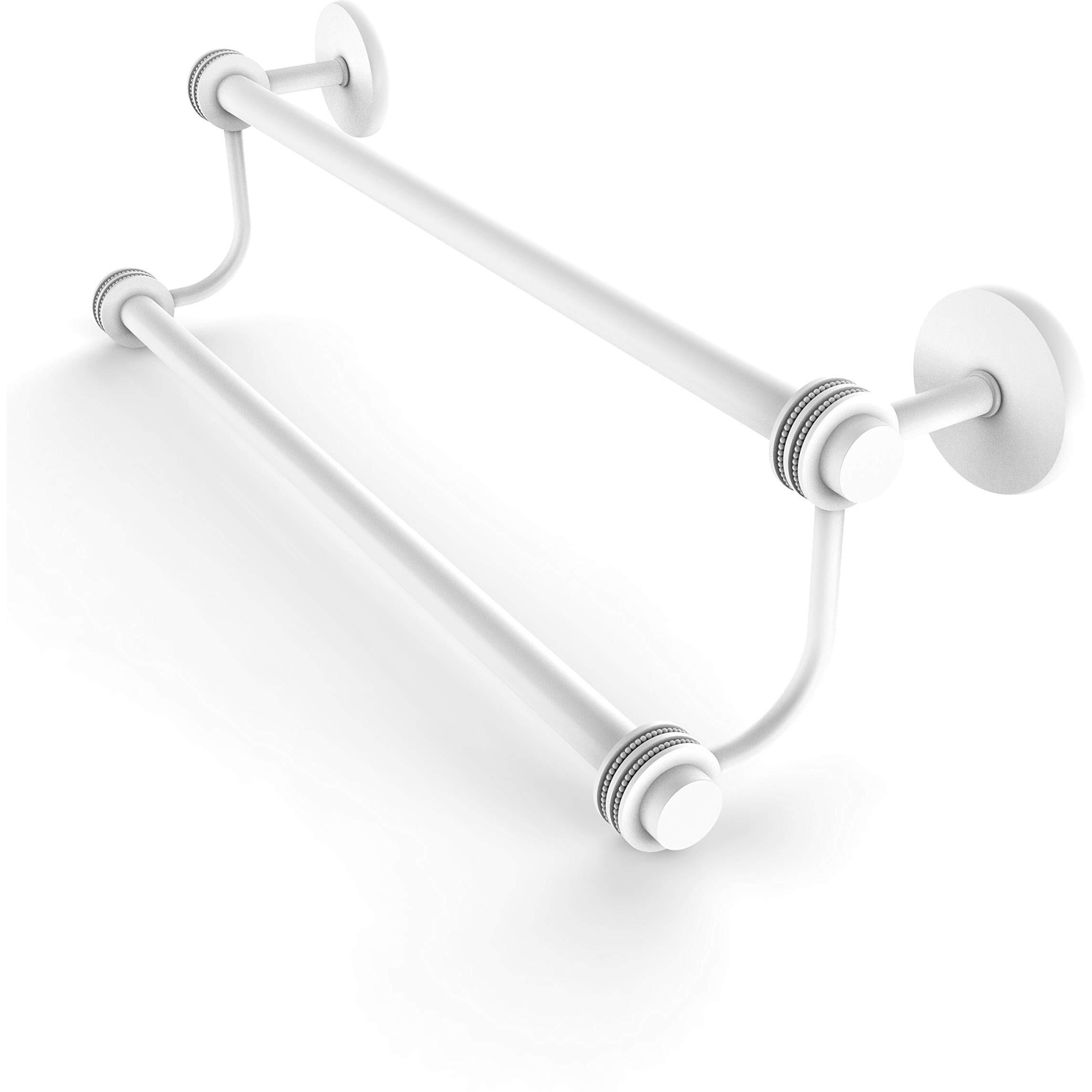 Allied Brass 7272D/36 36 Inch Double Towel Bar, Matte White