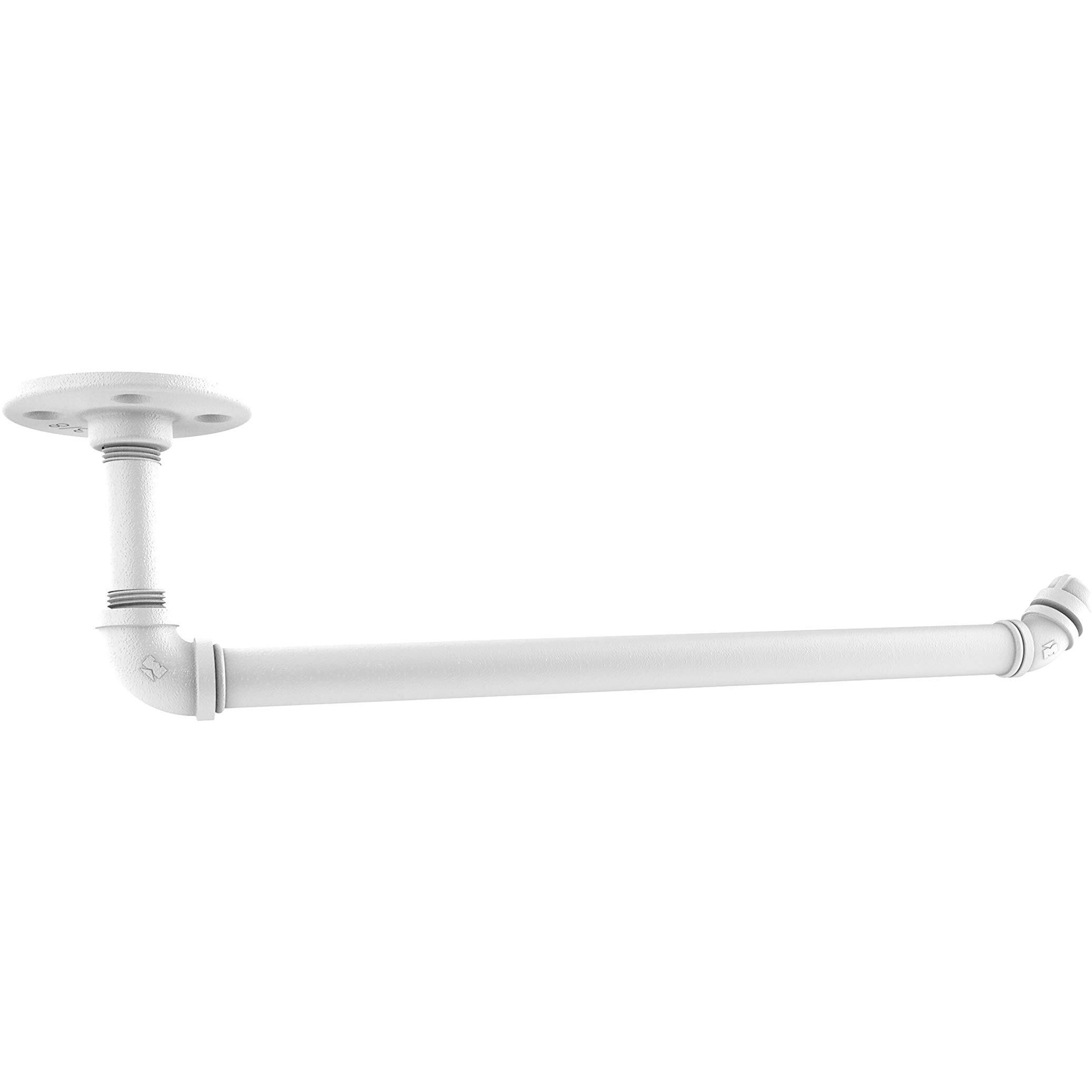 Allied Brass Pipeline Collection Under Cabinet Paper Towel Holder, Matte White