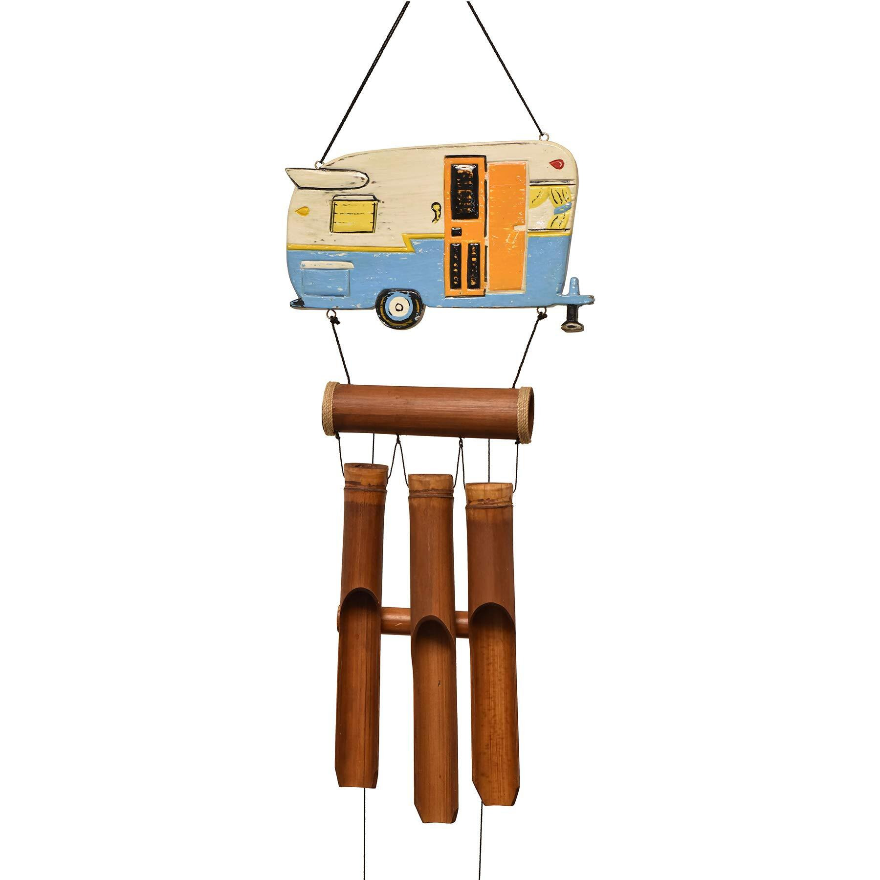 Cohasset Gifts & Garden Camper Trailer Bamboo Wind Chime