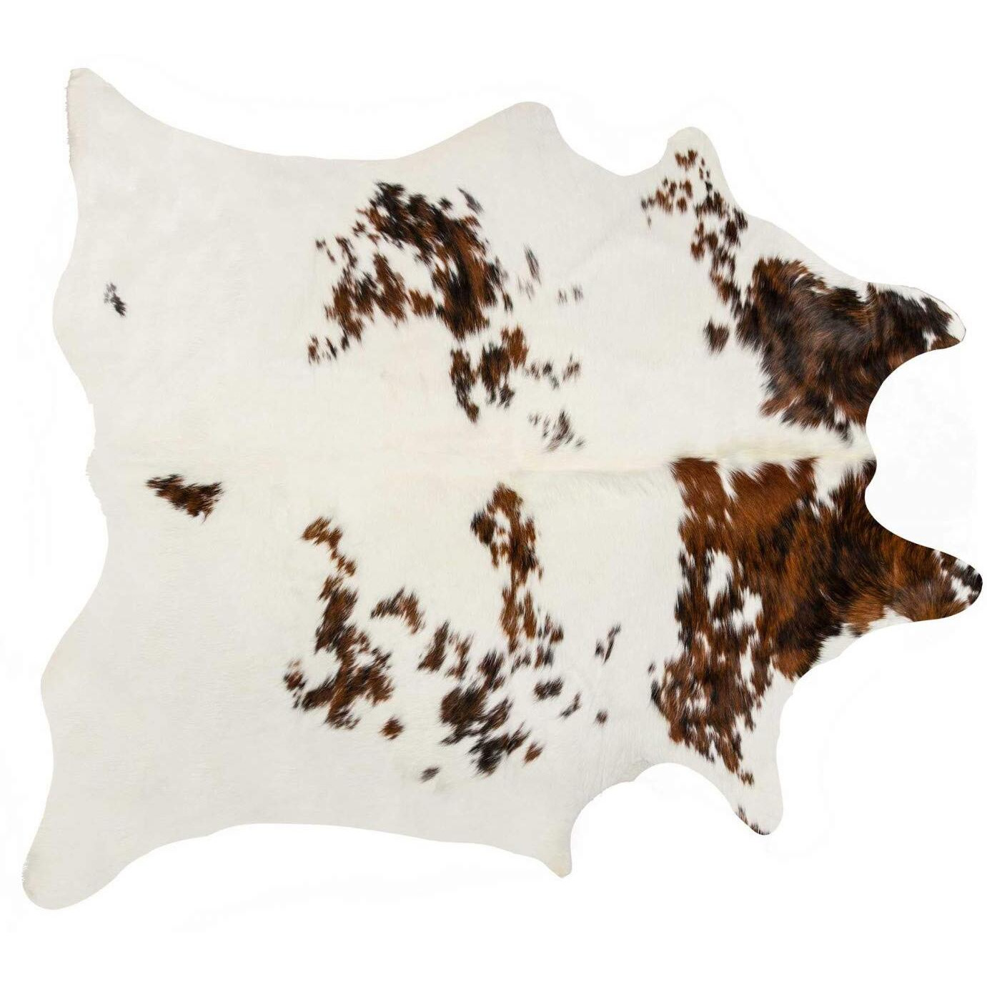 HomeRoots Decor 72-inch x 84-inch Salt & Pepper Cowhide Rug - S&P Chocolate/White