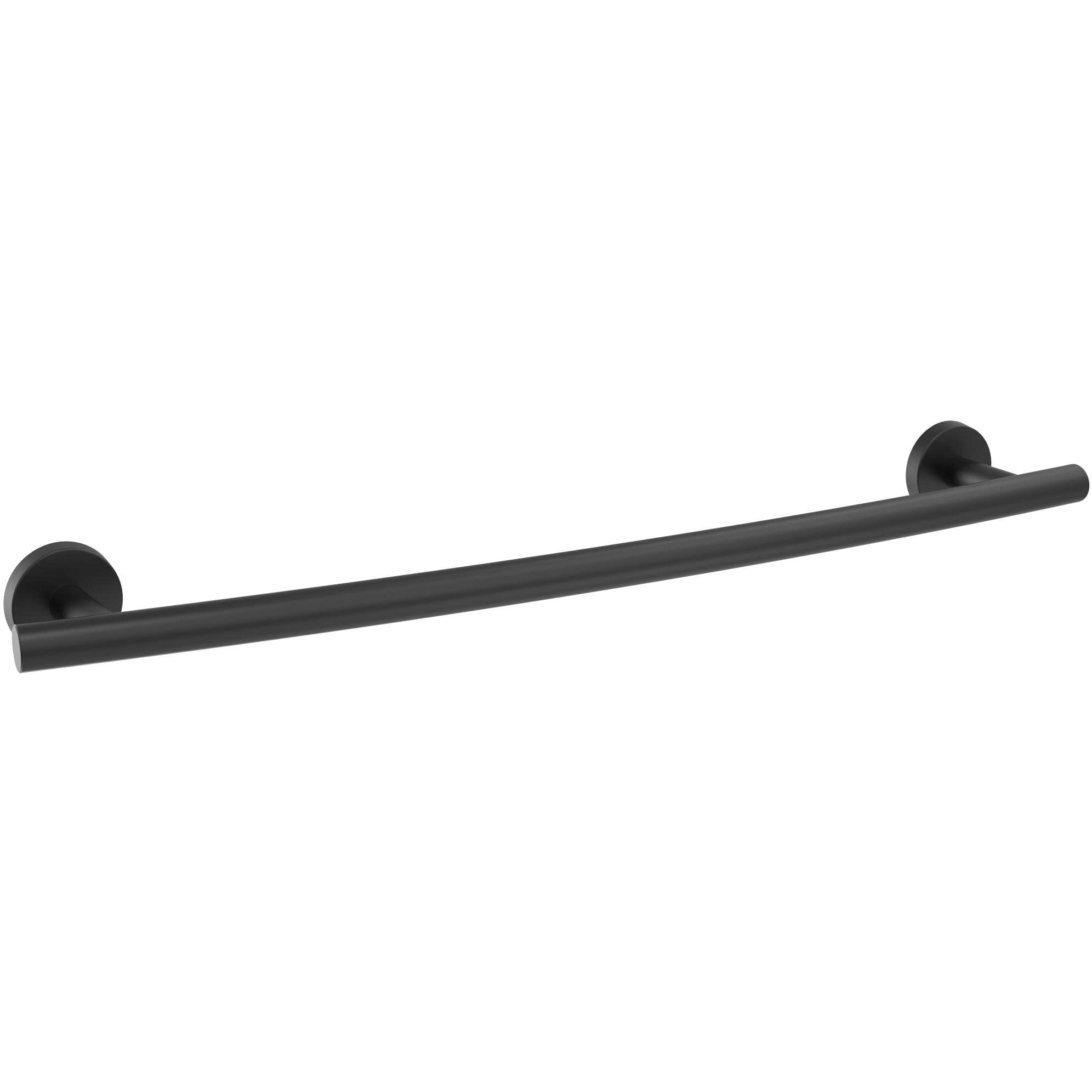 Amerock BH26543MB | Matte Black Towel Bar | 18 in (457 mm) Towel Rack | Arrondi | Bathroom Towel Holder | Bathroom Hardware | Bath Accessories