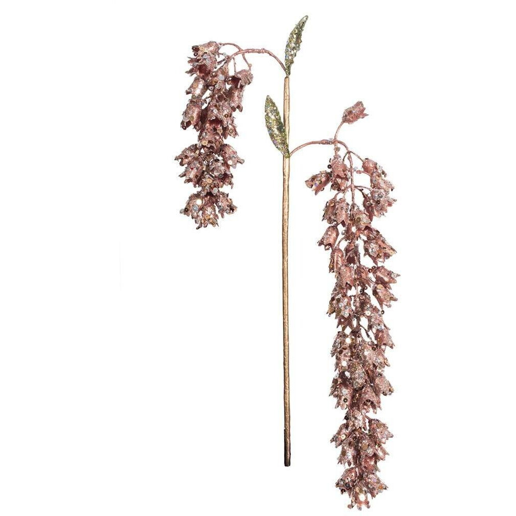 Vickerman 551608-20  Rose Gold Glitter Hang Foxglove 3/Bg (OF180458) Home Office Flower Sprays