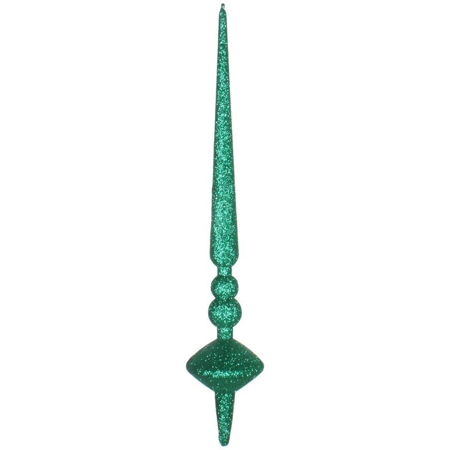 Vickerman 538340-12  Seafoam Green Glitter Cupola Finial Christmas Tree Ornament (3 pack) (M183344G)