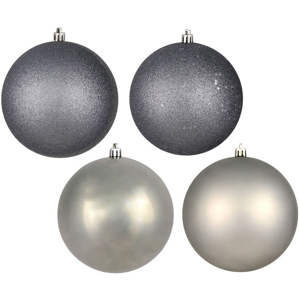 Vickerman 569757-2.75  Limestone 4 Finish Matte/Shiny/Sequin/Glitter Ball Christmas Tree Ornament (set of 20) (N590725)20