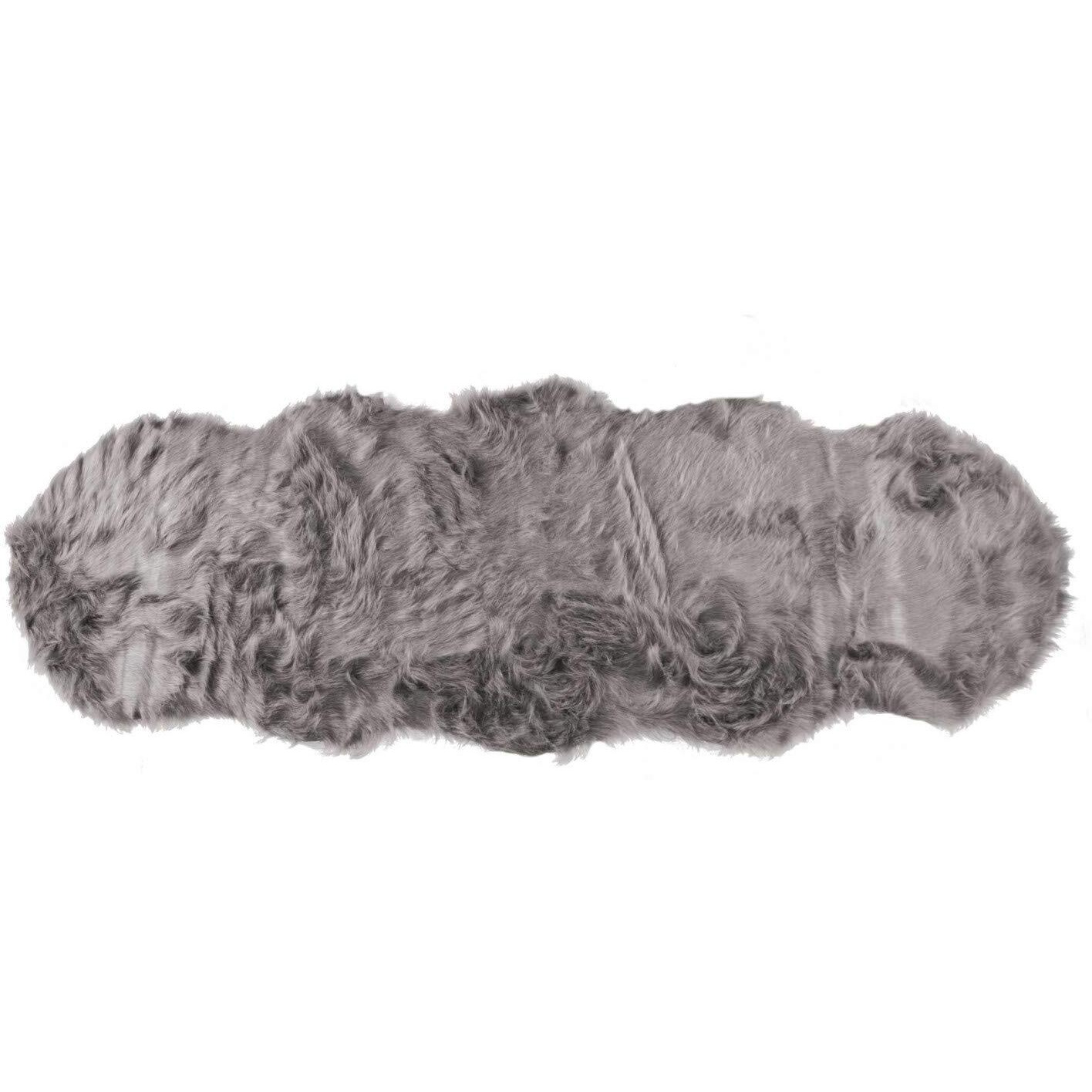 HomeRoots Decor 2-inch x 6-inch Gray Sheepskin Double - Area Rug