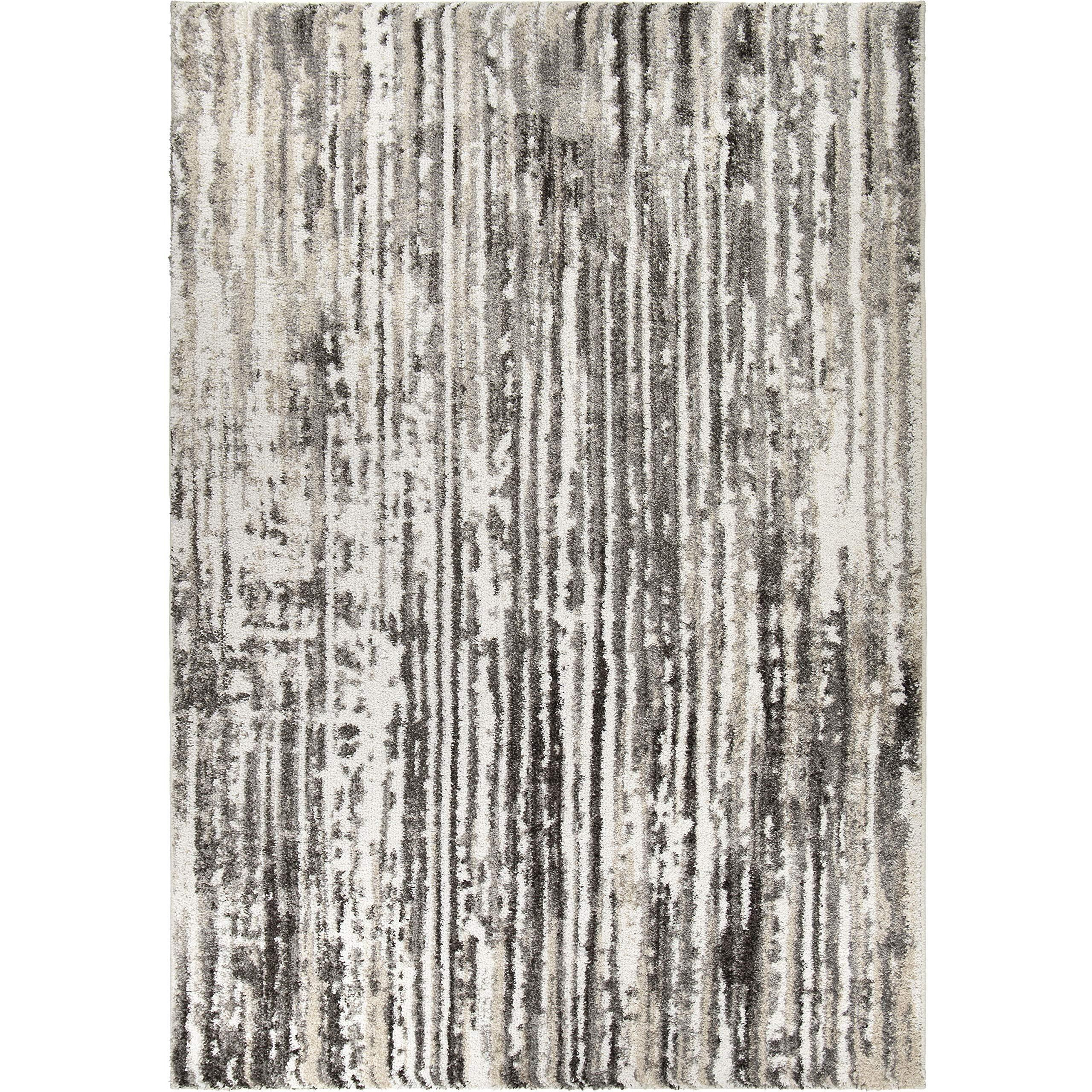 Mystical Birchtree Indoor Area Rug - 7'10  x 10'10  Natural, Contemporary Abstract Design, Stain-Resistant, Easy to Clean, Durable Rug for Living Room, or Bedroom Home Decor