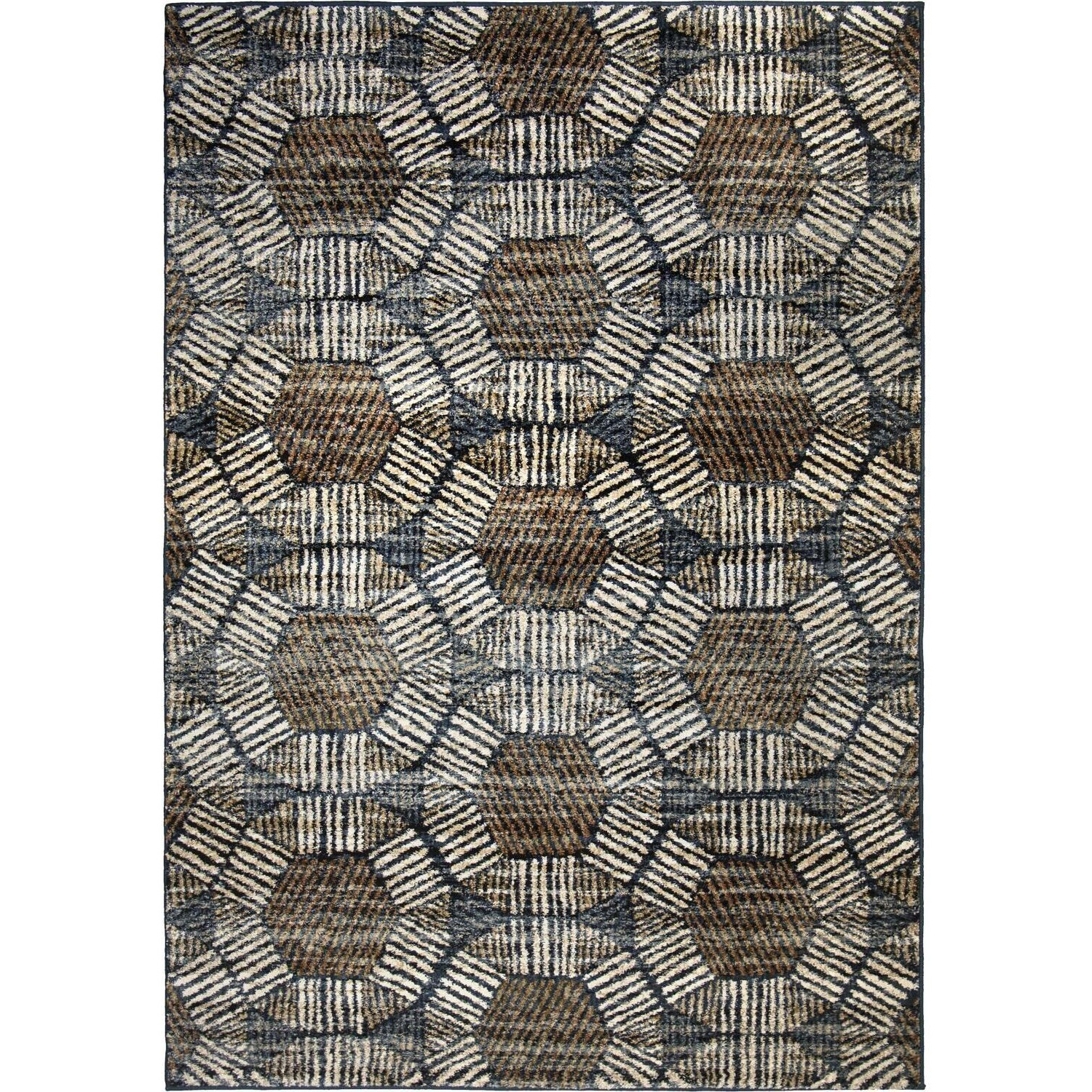 Orian Rugs Textured Penny Blue 5'1 x7'6