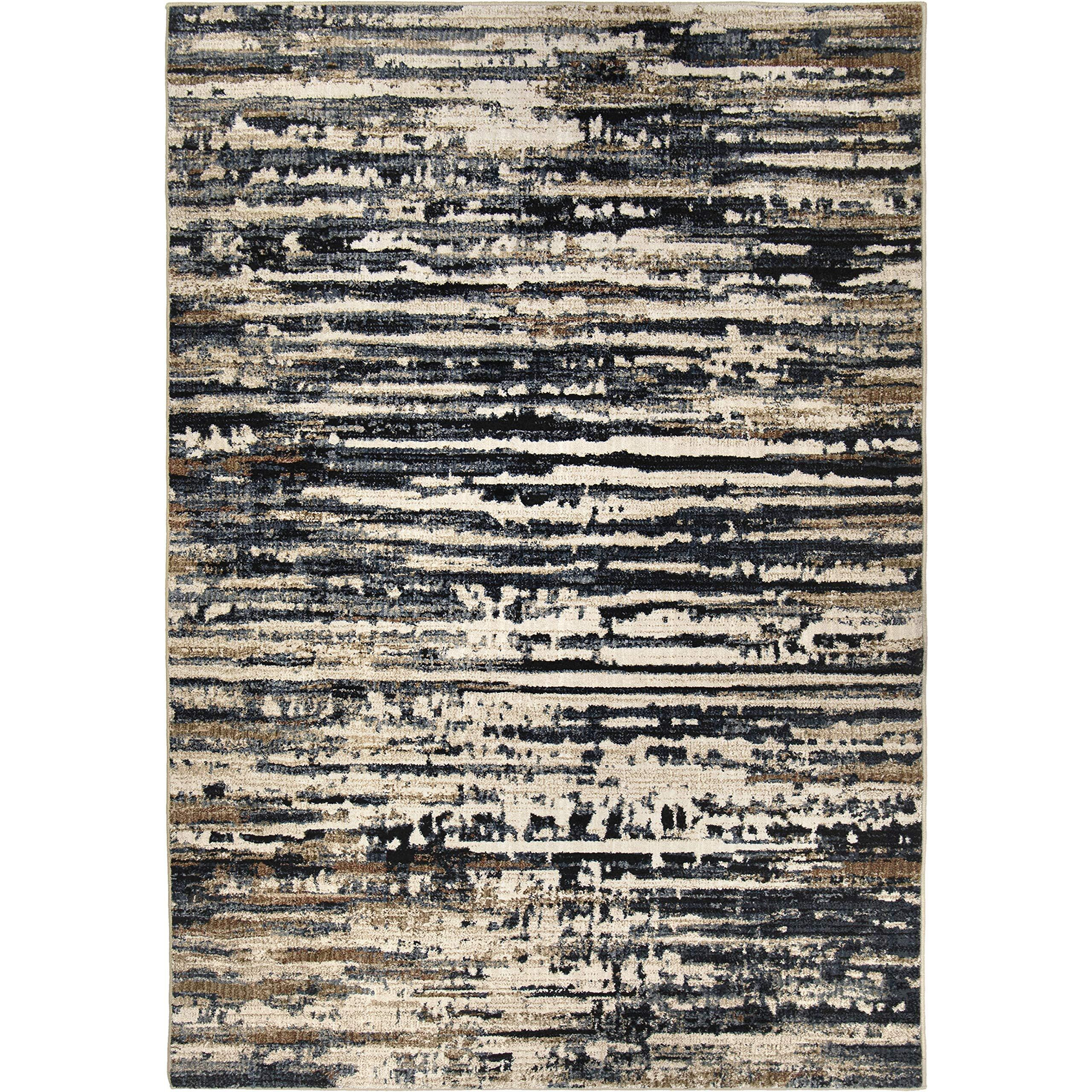 Orian Rugs Adagio Tree Tracks - 6'5  x 9'6  Rectangle in Gray, Contemporary Style Indoor Home Decor, Abstract Pattern, Plush Area Rug