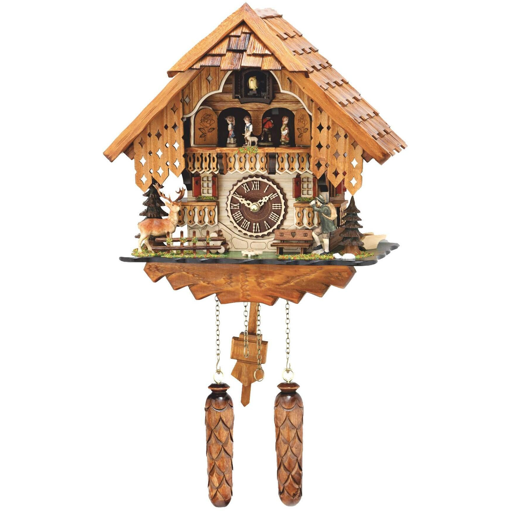 Hermle Rheinberg Multi-Color 13 1/2  High Cuckoo Wall Clock