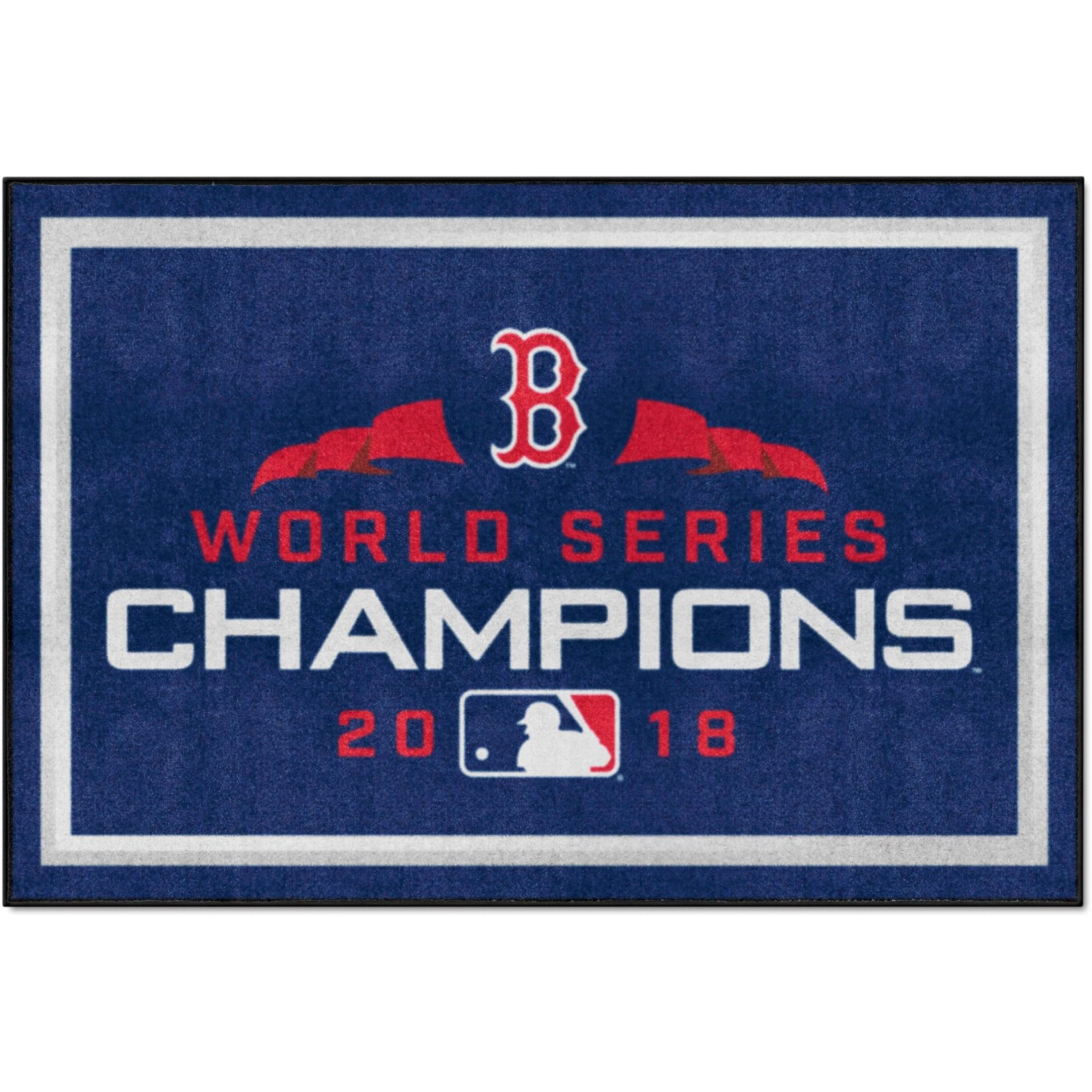 FANMATS 25706 Boston Red Sox 5ft. x 8 ft. Plush Area Rug