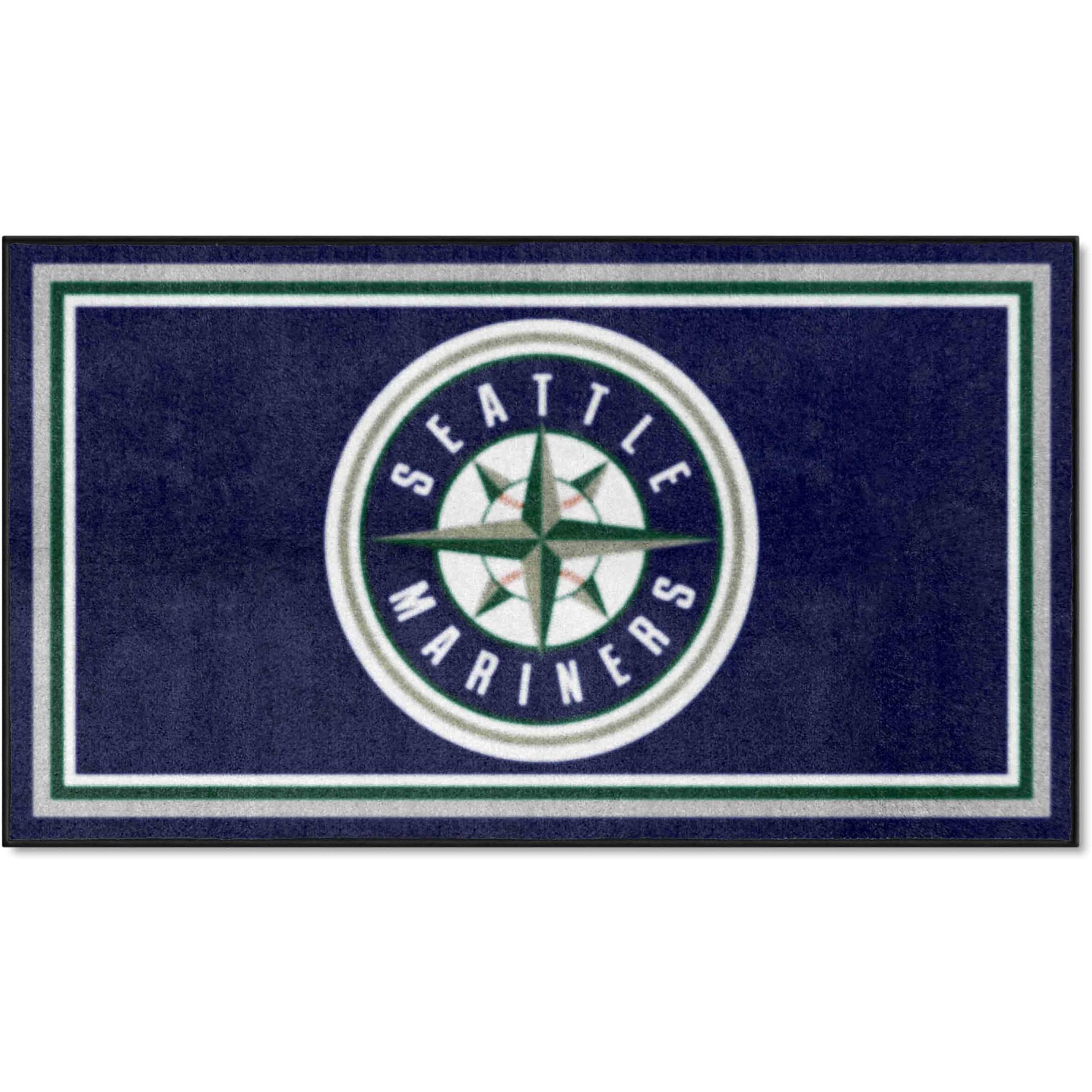 FANMATS MLB Seattle Mariners 3 Ft. x 5 Ft. Area RUG3 Ft. x 5 Ft. Area Rug, Navy, 3' x 5', 19819