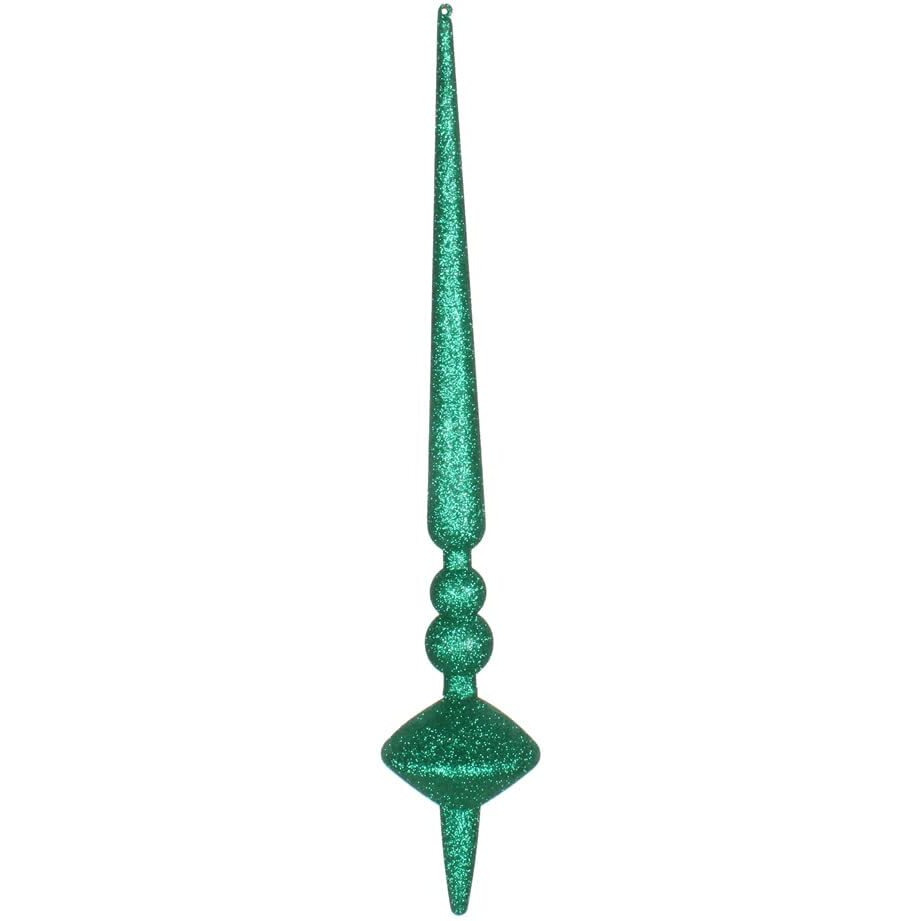 18  Seafoam Green Glitter Cupola Finial