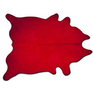 HomeRoots Cowhide, Microsuede 6' X 7' Cowhide Rug - Firecracker