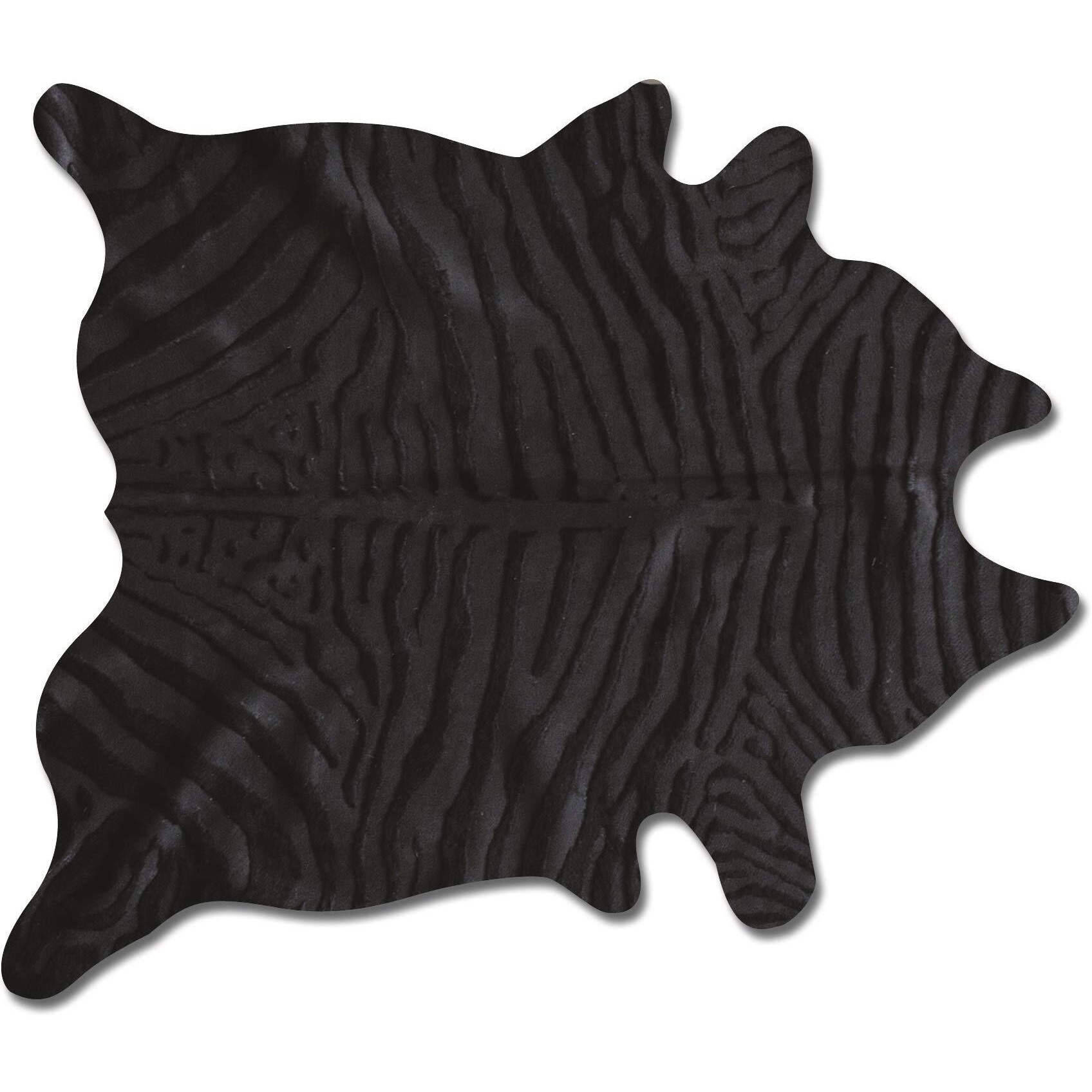 HomeRoots Cowhide, Microsuede 72  x 84  Black, Cowhide - Rug