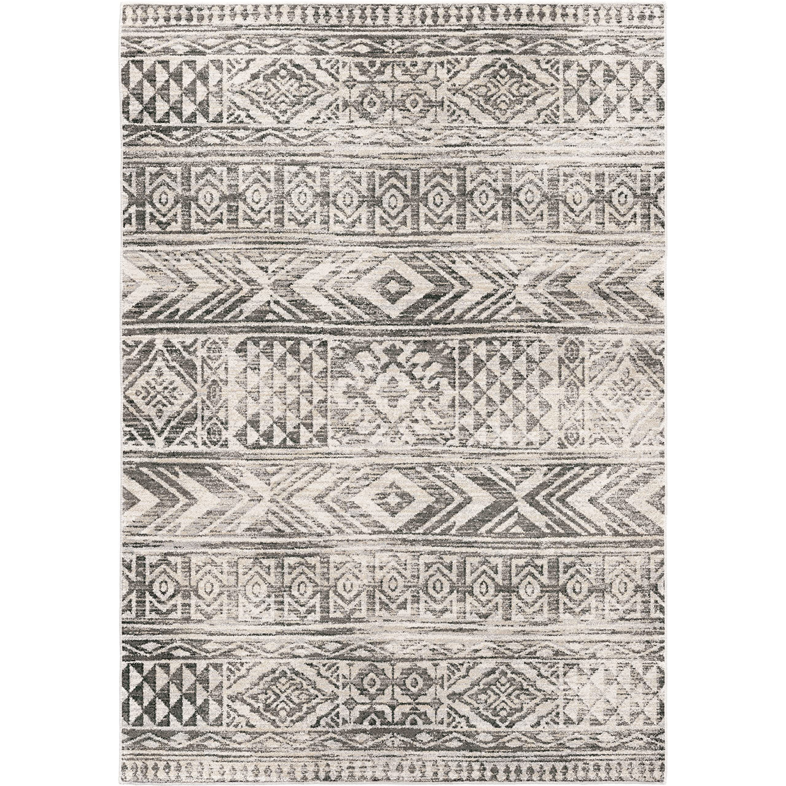 Orian Rugs Riverstone Kuba Delight - Cloud Grey Area Rug in 5'3  X 7'6