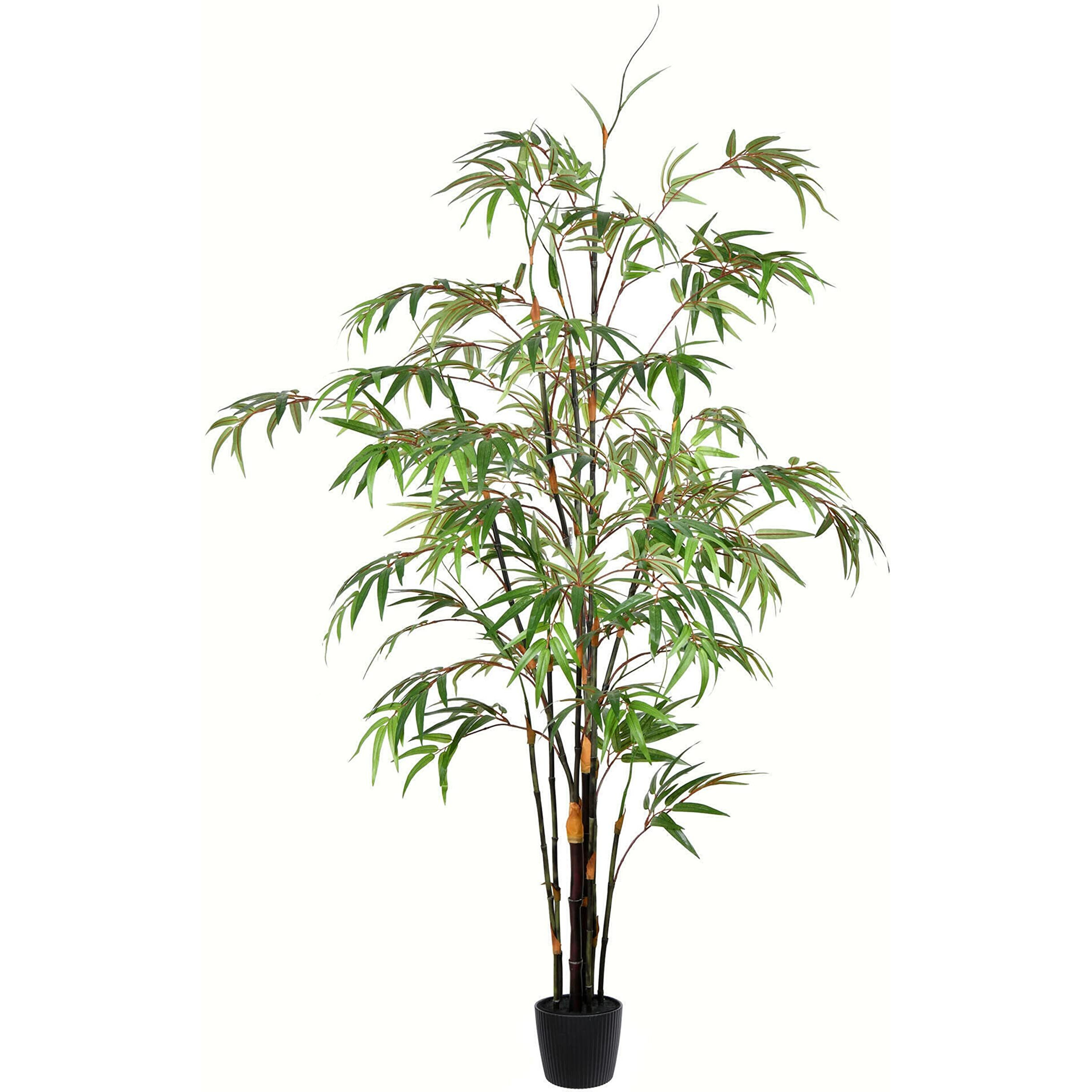 Vickerman Everyday 5' Artificial Potted Black Japanese Bamboo Tree - Premium Lifelike Faux Plant for Home or Office Decor - Maintenance Free Bamboo Tree