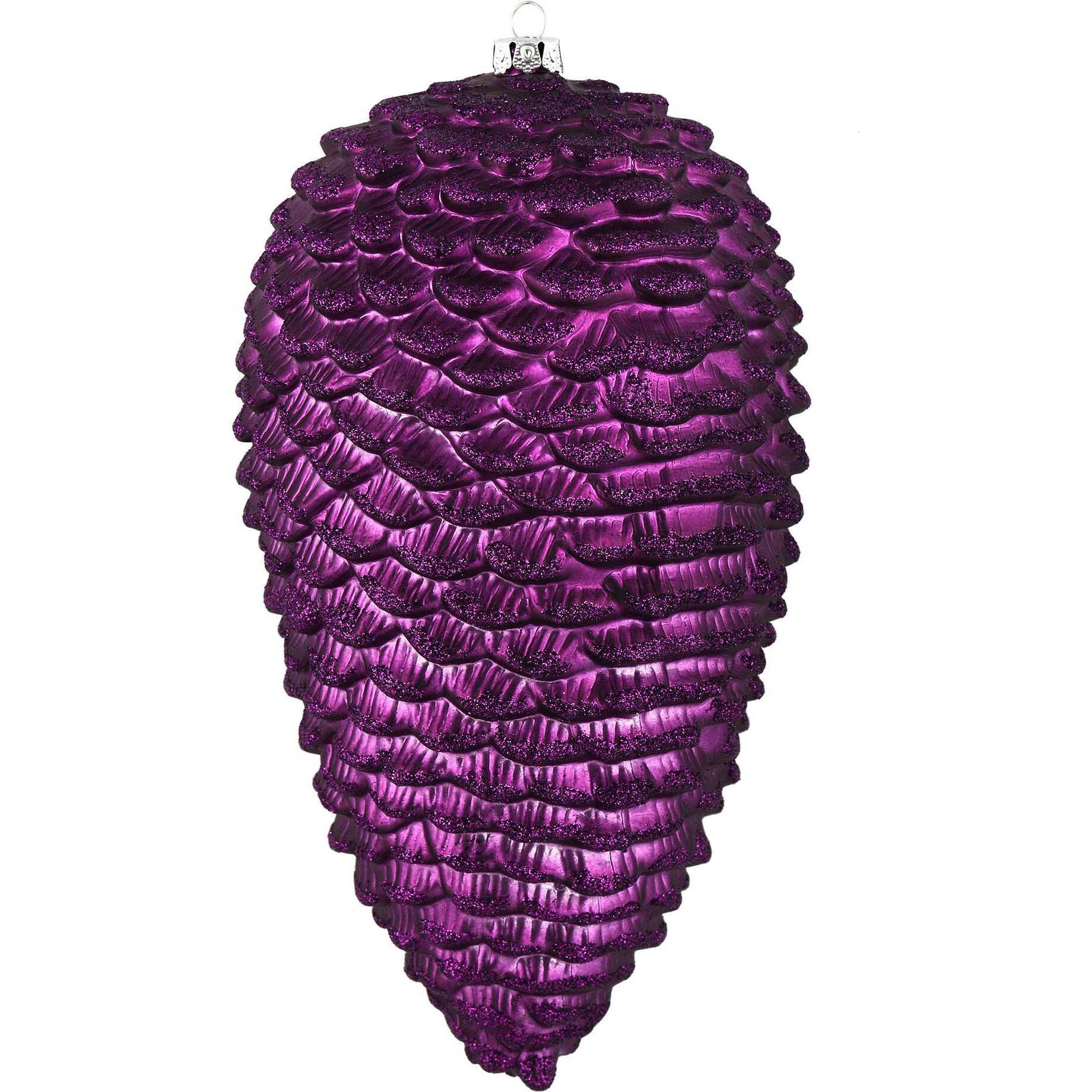 Vickerman Plum Pinecone Ornament