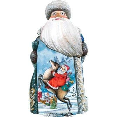 Woodcarved Handpainted Story Rider Santa G.DeBrekht 2821711