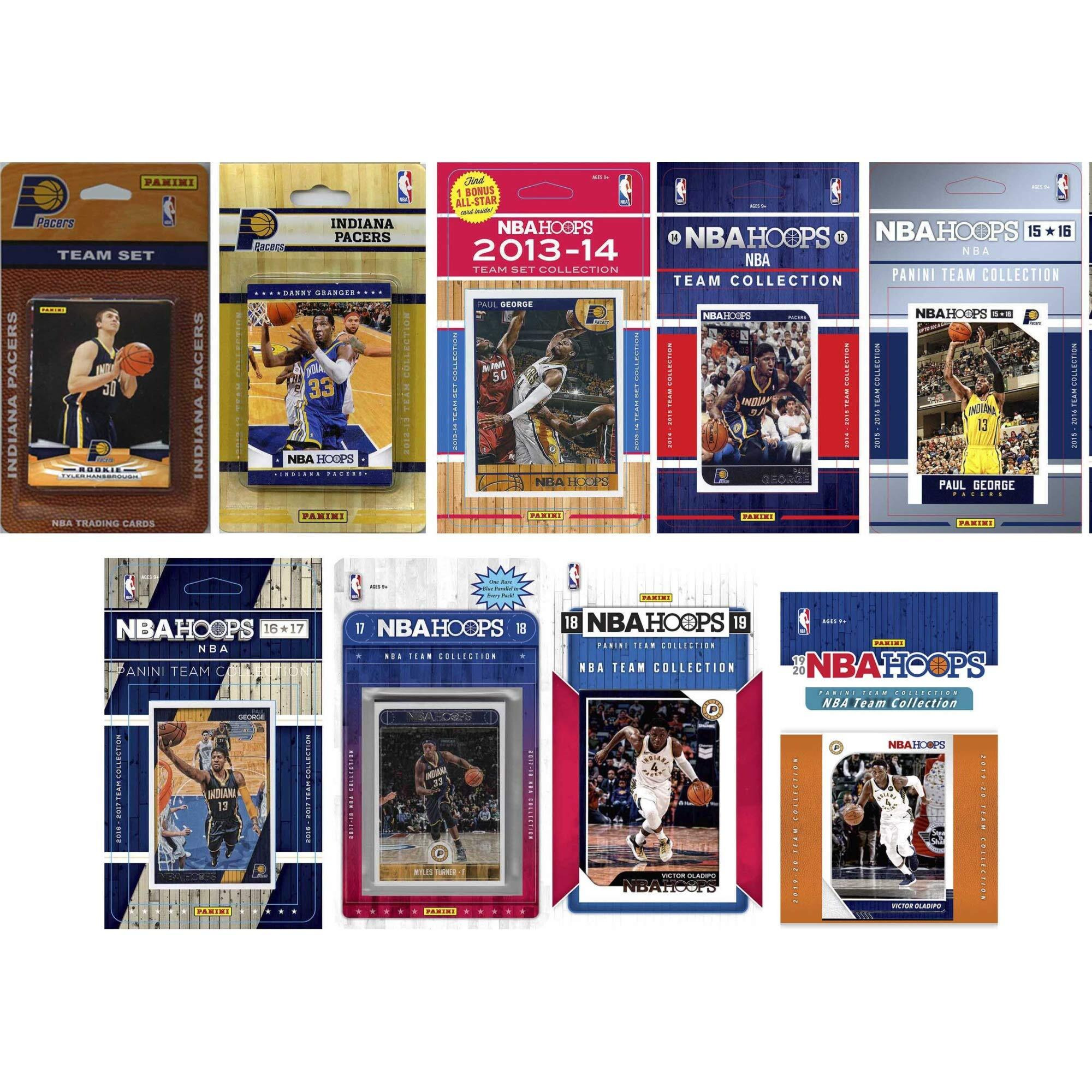 NBA Indiana Pacers 9 Different Licensed Trading Card Team Sets