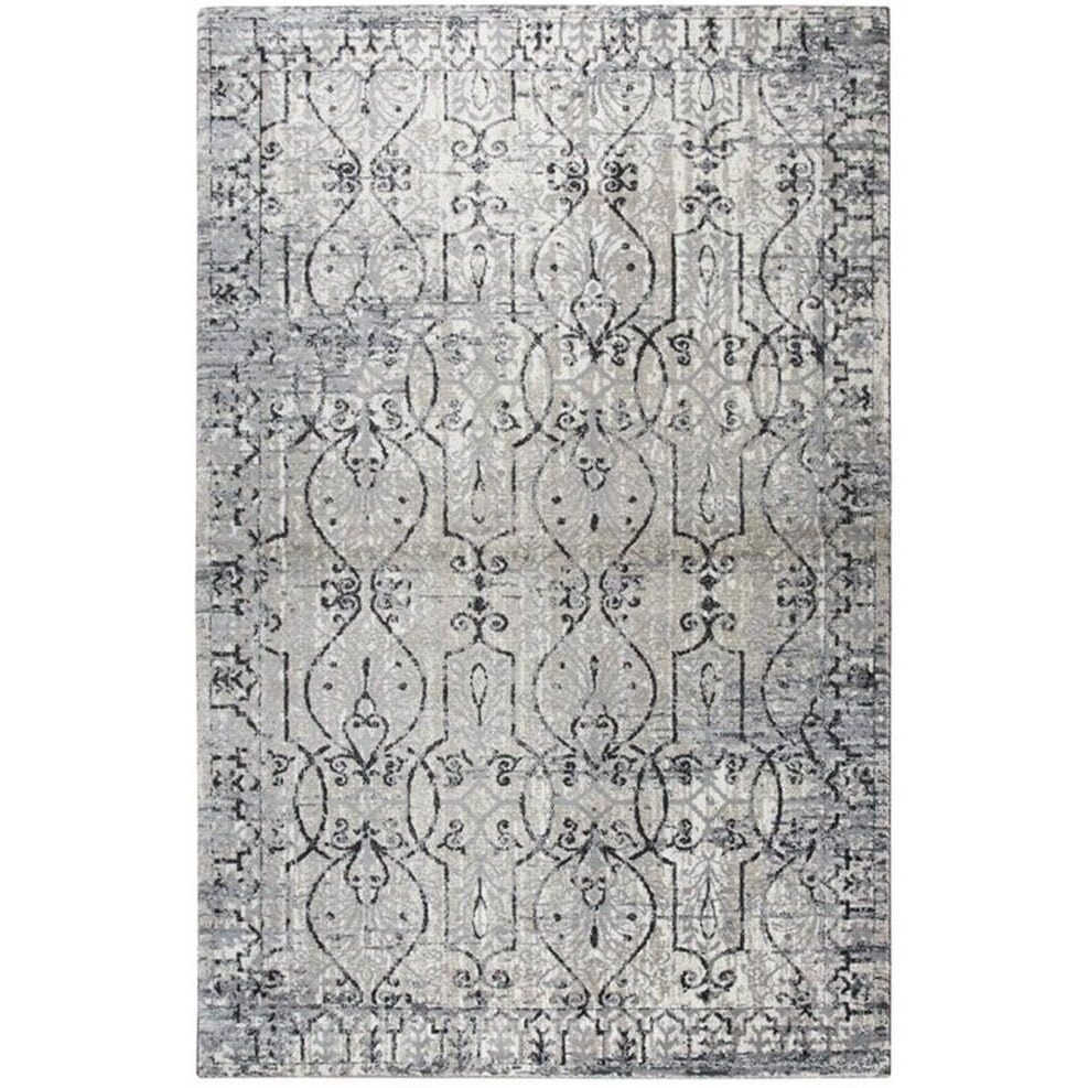 Rizzy Home Alora Decor Swagger 9'10  x 12'6  Distress Taupe/Natural/Gray/Black Rug