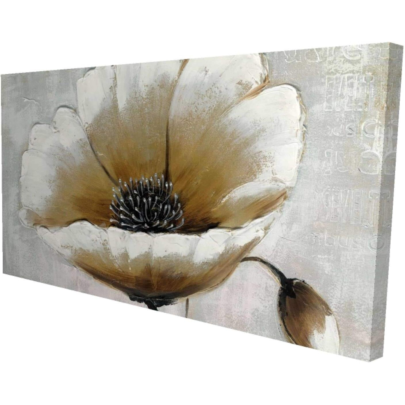 Begin Modern Beige Flower - Print on Canvas Edition