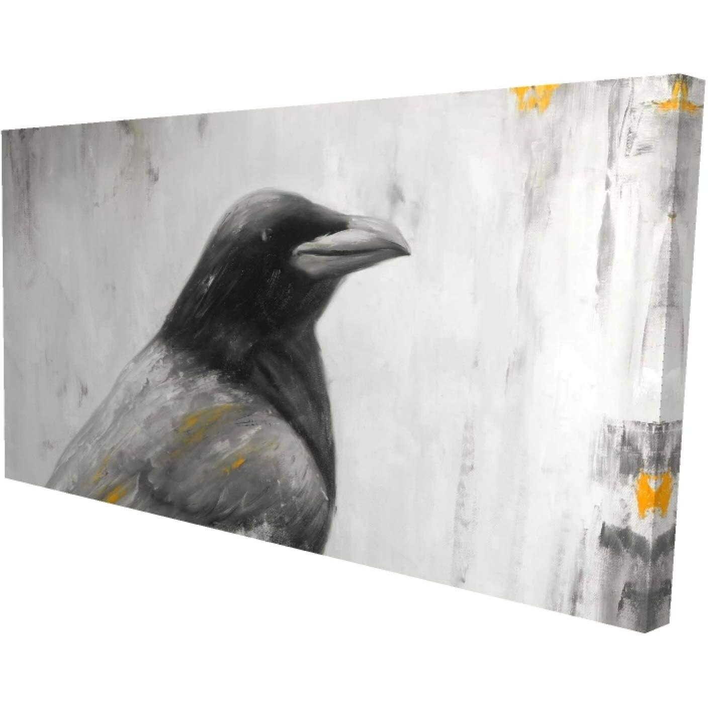 Begin Crow Bird - Print on Canvas Edition