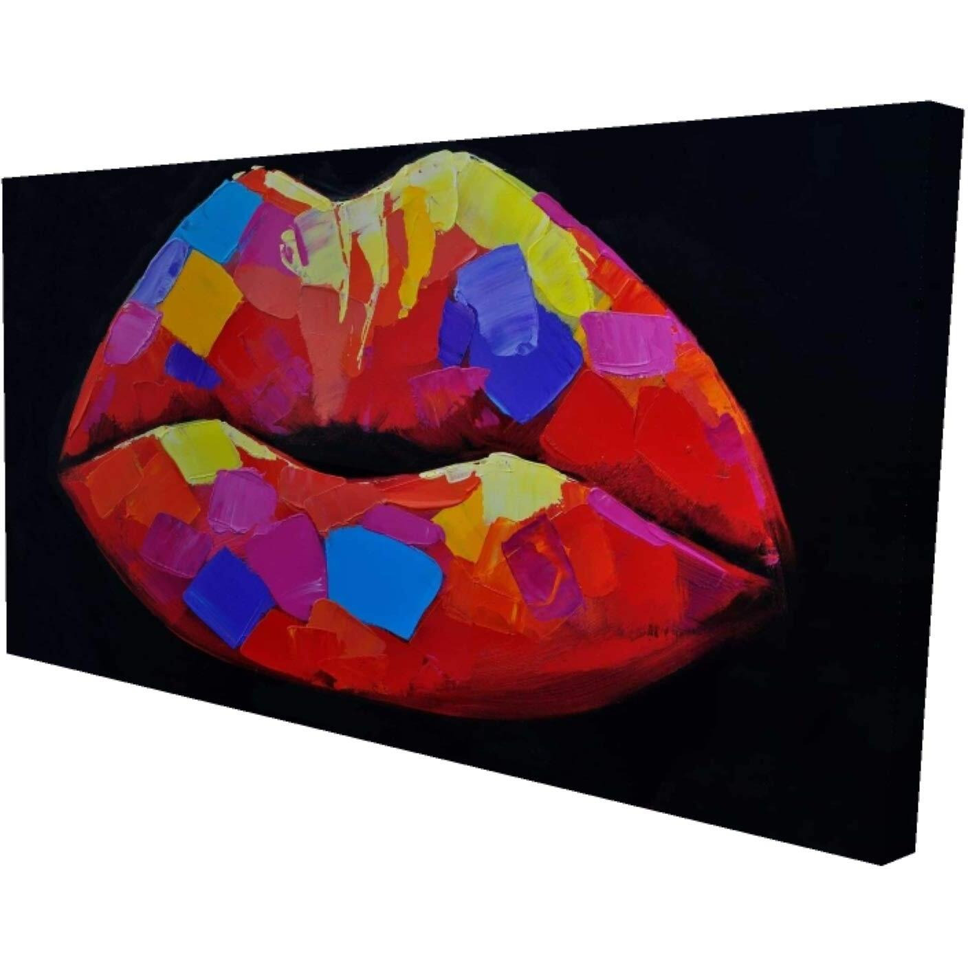 Begin Colorful Lipstick - Print on Canvas Edition