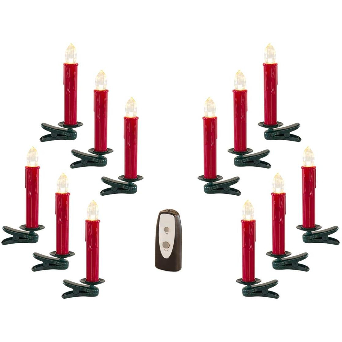 Melrose Modern Home Decorative LED Clip On Taper Candle (Set of 24) 6.5  H Plastic