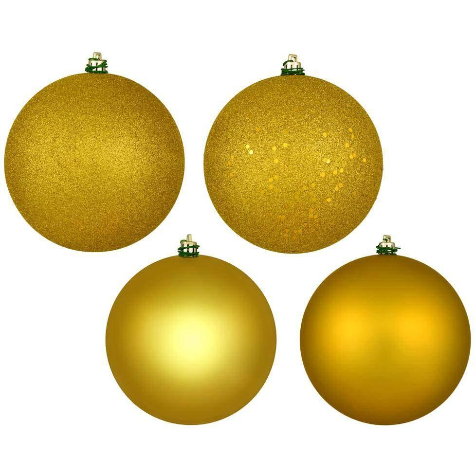 Vickerman 661321-8  Medallion 4 Finish Ball Christmas Christmas Tree Ornament (4 Pack) (N592046DA)