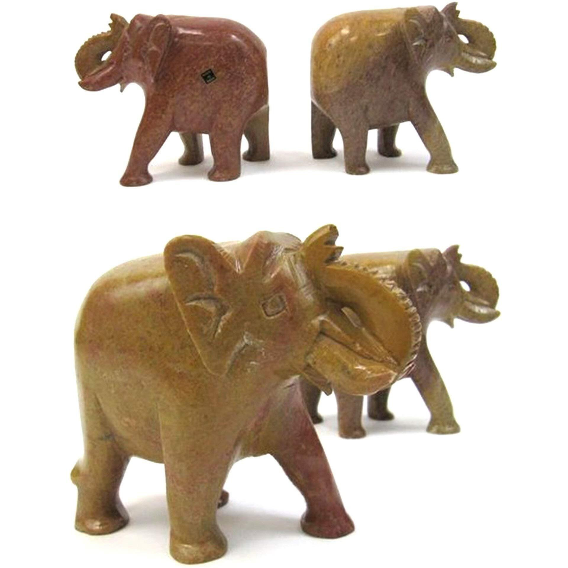 INDIA OVERSEAS TRADING CORP Soapstone Elephant Book Ends, 4