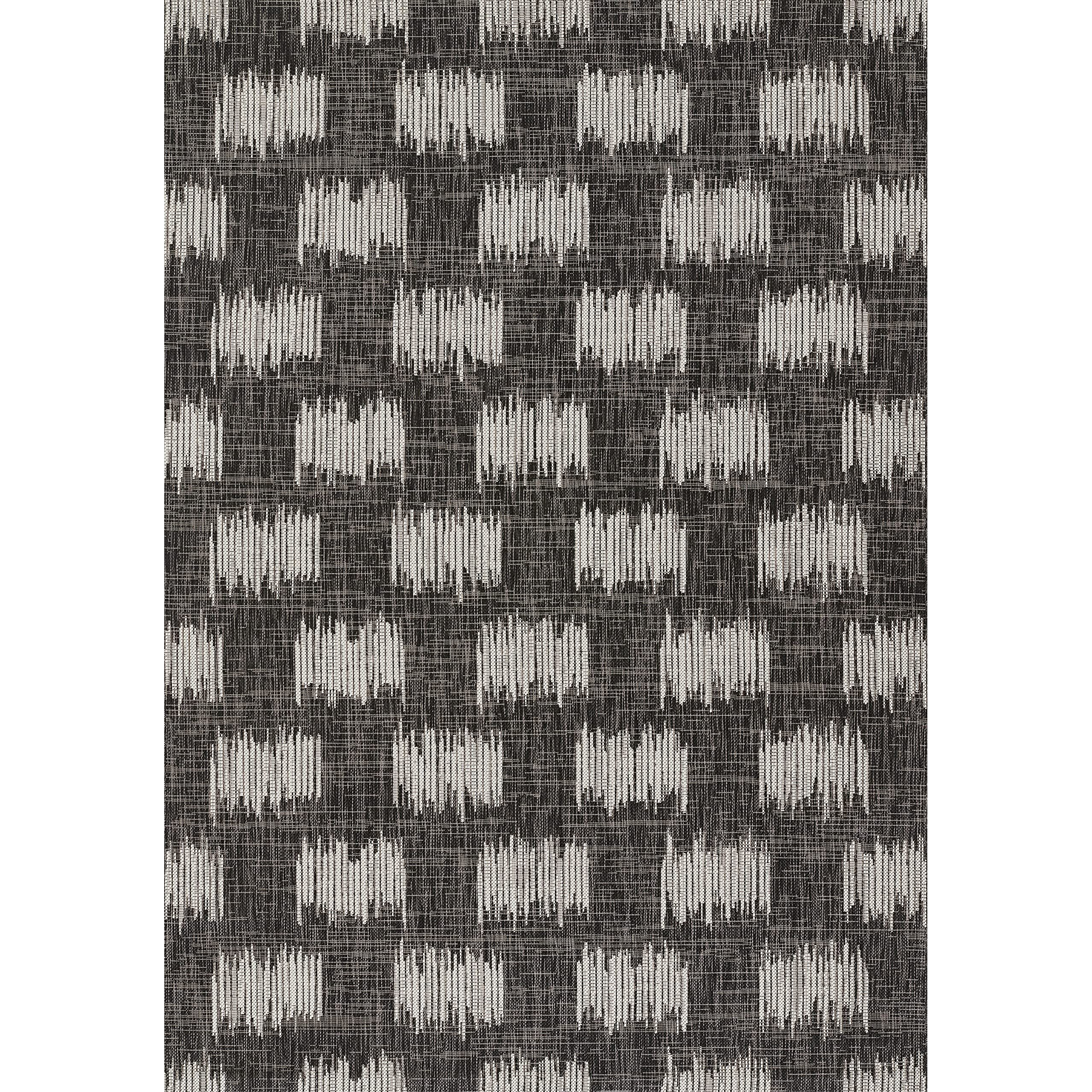 Novogratz by Momeni Villa Turin Charcoal Indoor/Outdoor Area Rug 2' X 6' Runner