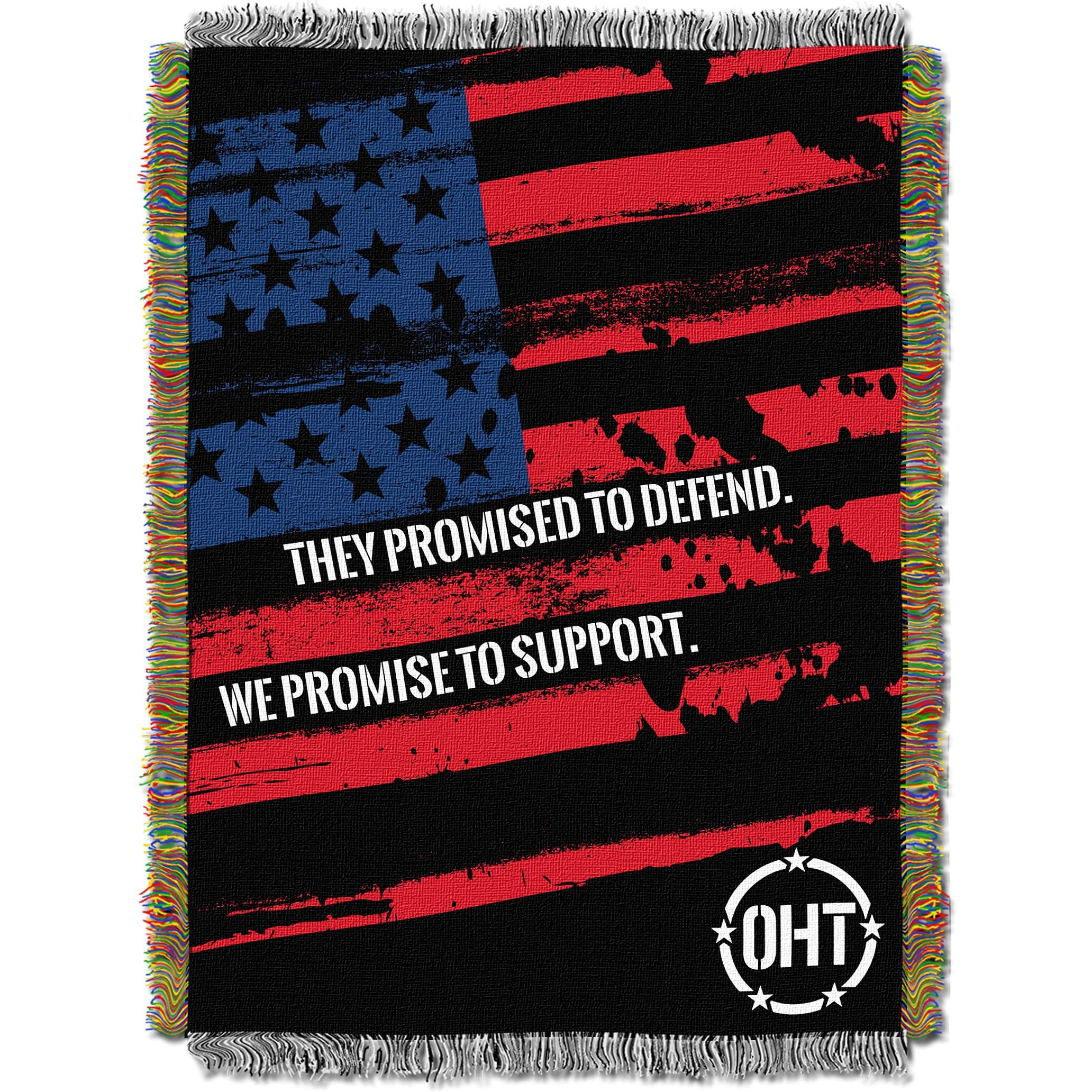 Northwest Operation Hat Trick Woven Tapestry Throw Blanket, 48  x 60 , Full Color Pride