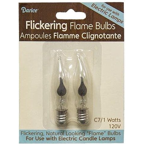 2/Pkg Flicker Flame Bulbs 1W