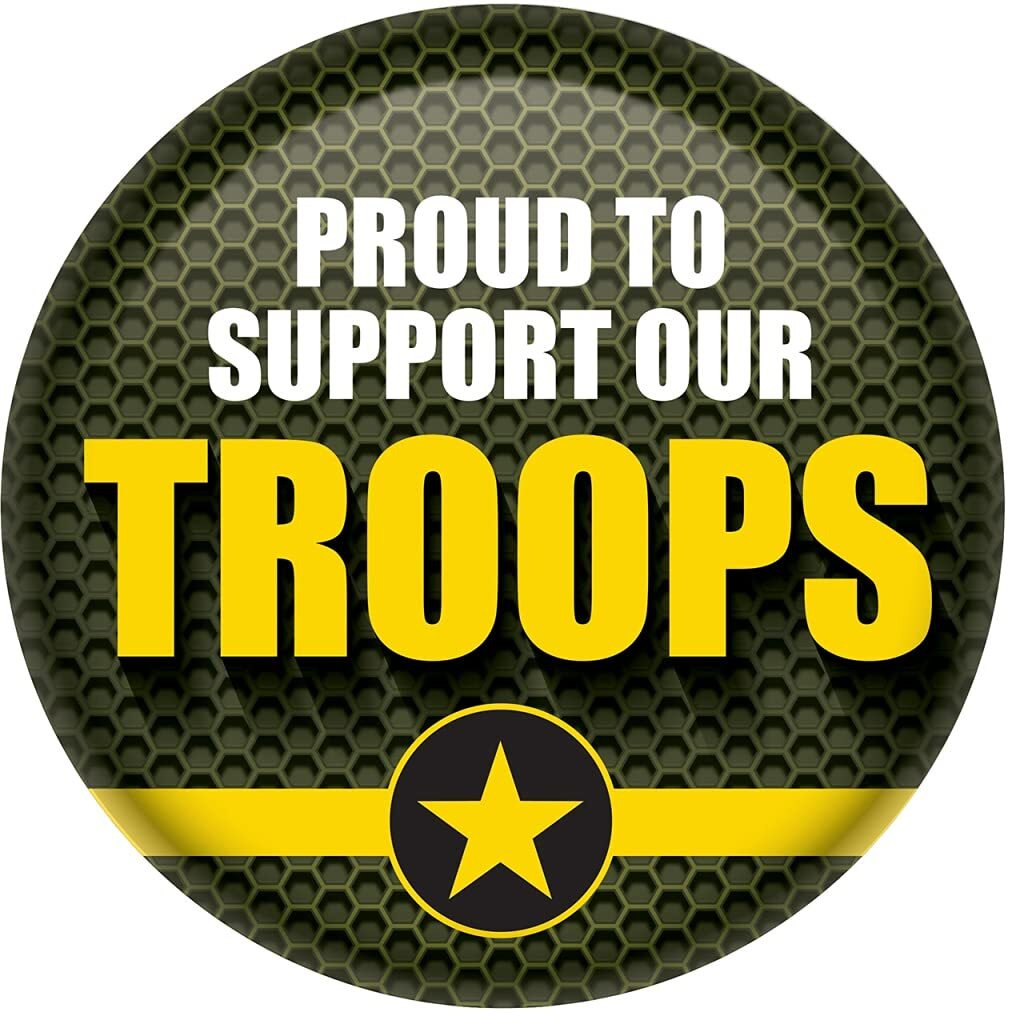 The'Proud to Support Our Troops Button