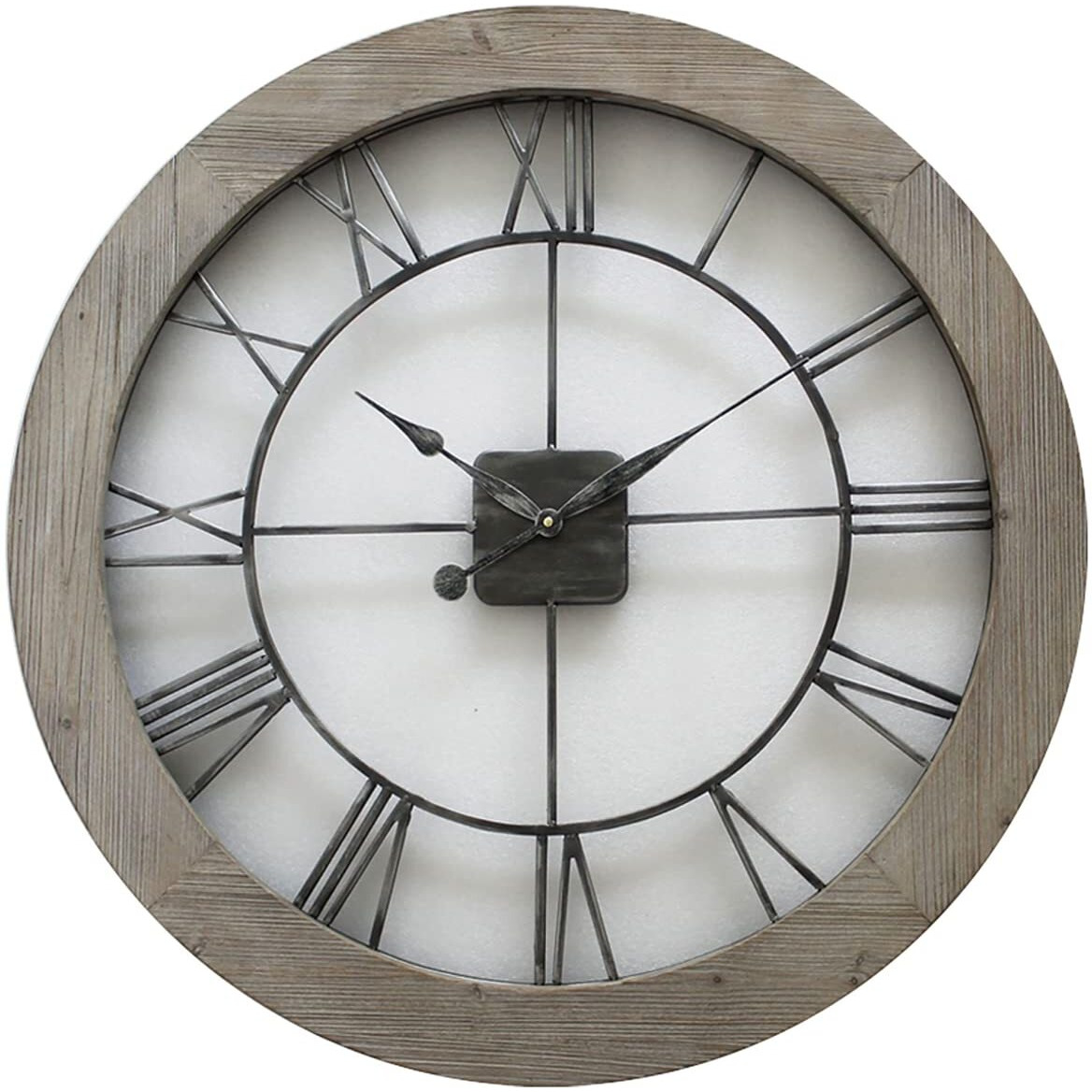 Hermle 42017 Carter 3D Roman Wood Wall Clock44 Antiqued Silver