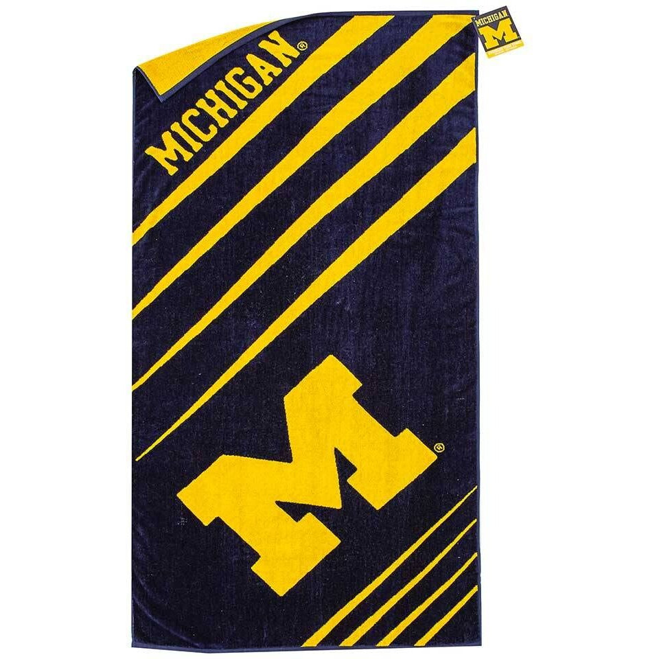 Northest NCAA Michigan Wolverines Jacquard Beach Toel, 36  x 72 , Upard