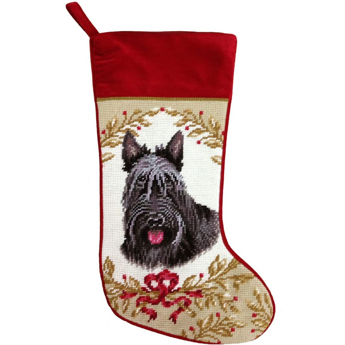 123 Creations C968-17 Scottie Needlepoint Stocking