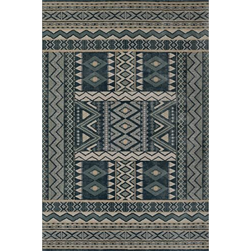 Momeni Genevieve Polyester Area Rug, Blue, 3'10  X 5'7