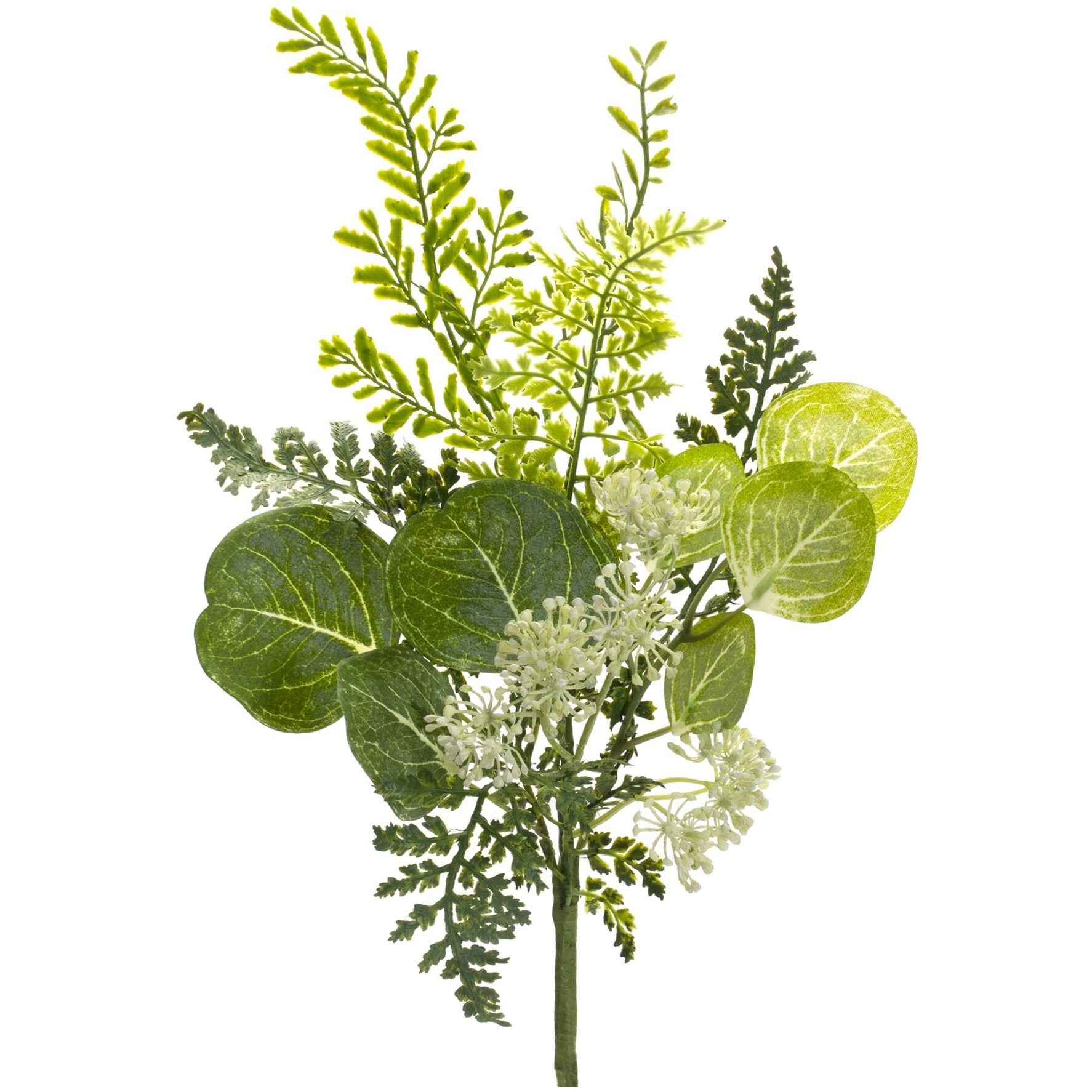 Melrose Queen Anne and Foliage Spray, 21.5  H, Polyester, Artificial Flower Decoration for any Occasion, Indoor Outdoor