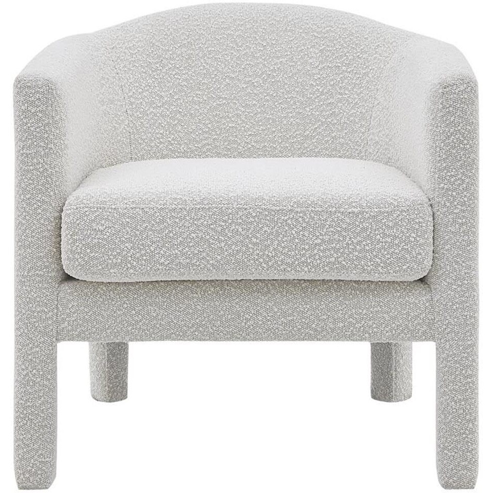 npd furniture and more Jennifer Fabric Arm Accent Chair, Boucle Beige