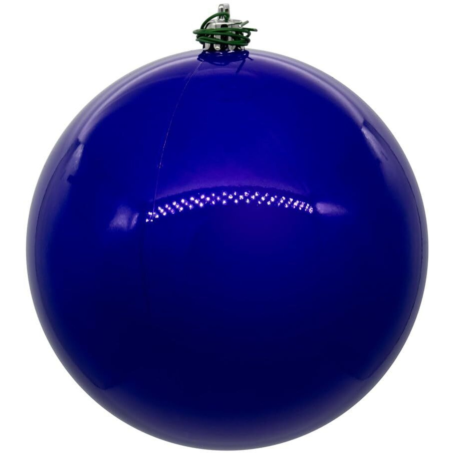 Vickerman 6  Purple Pearl UV Drilled Ball Ornament, 4 per Bag.