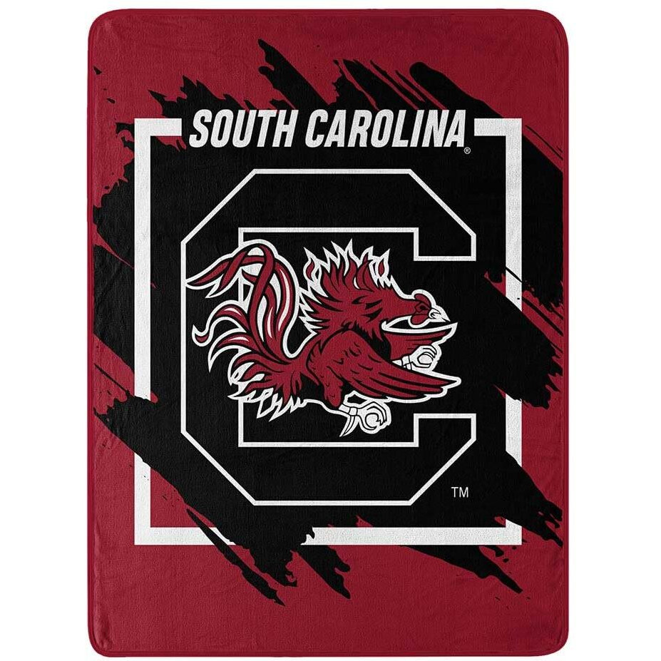 NORTHWEST ENTERPRISES NCAA 46x60 Dimensional Design Micro Raschel Thro Blanket (South Carolina Gamecocks)